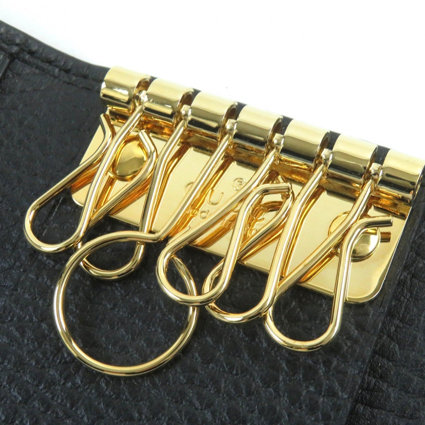 GUCCI Key case Key holder  456118 leather black