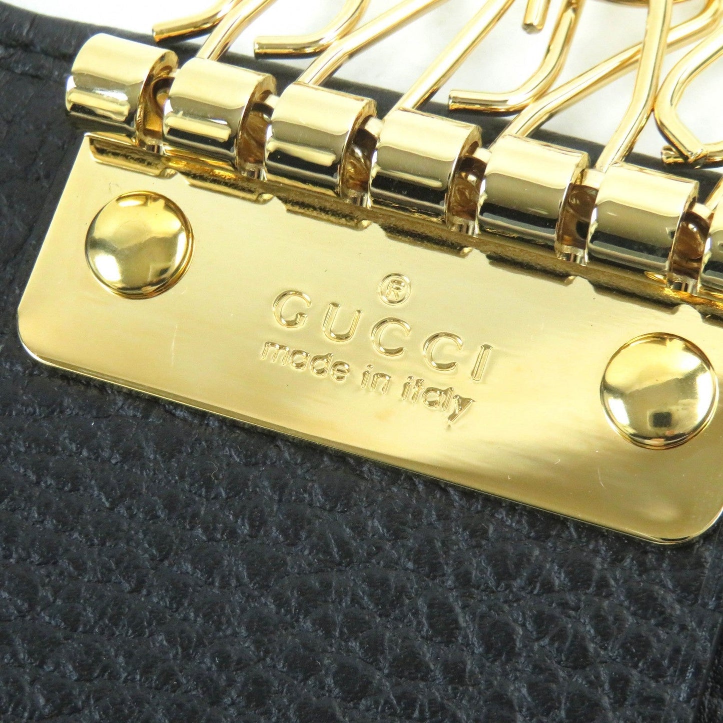 GUCCI Key case Key holder  456118 leather black