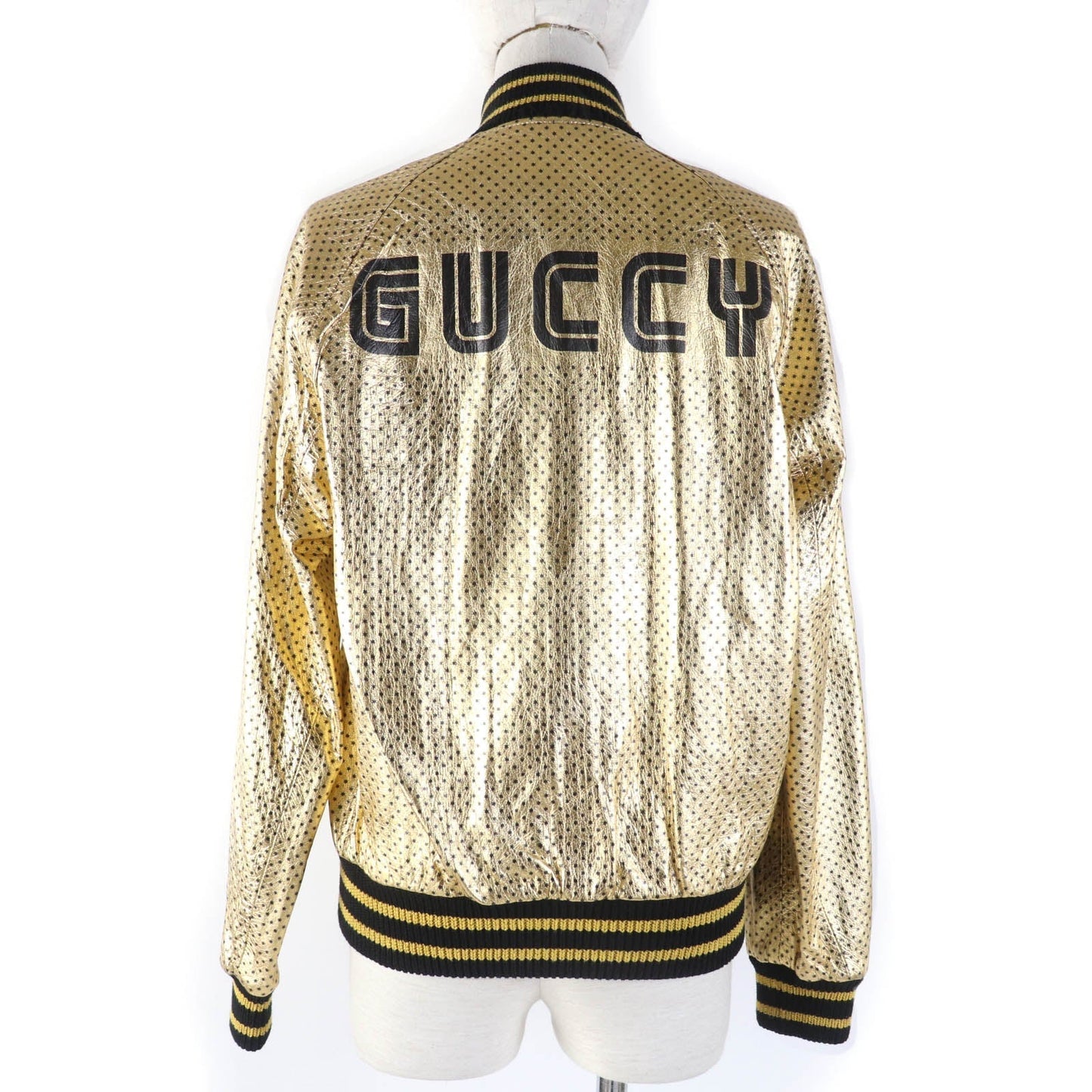 GUCCI Bomber jacket 519455 Sheep leather gold 38