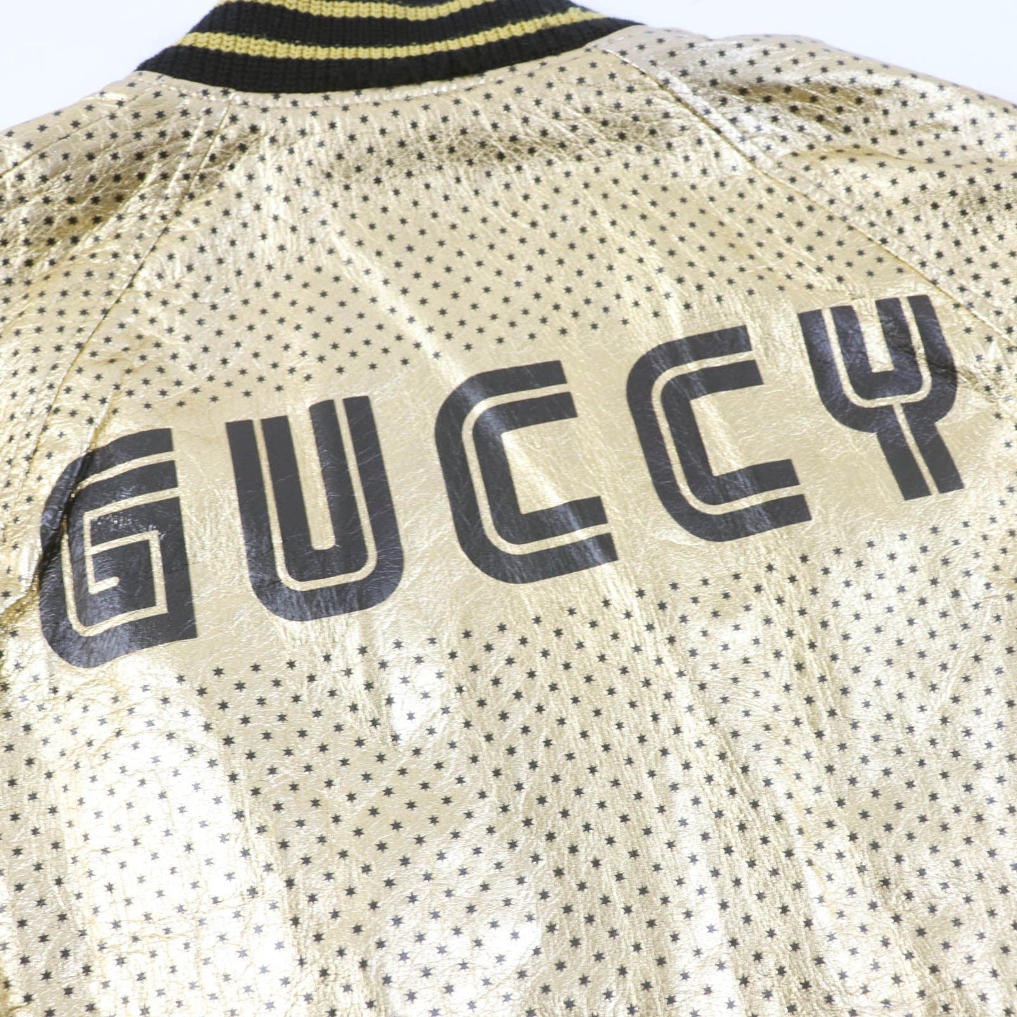 GUCCI Bomber jacket 519455 Sheep leather gold 38