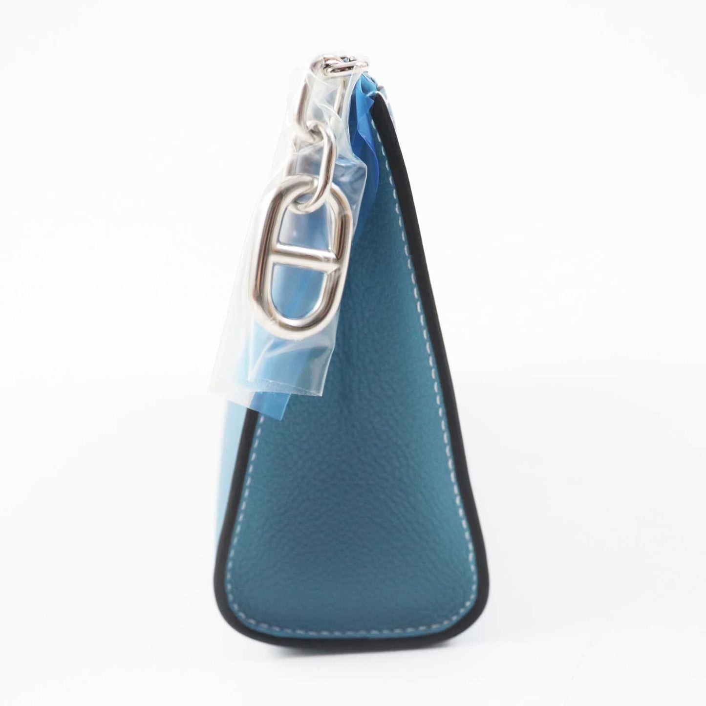 HERMES Pouch Evercolor new blue gene Zip Angor PM