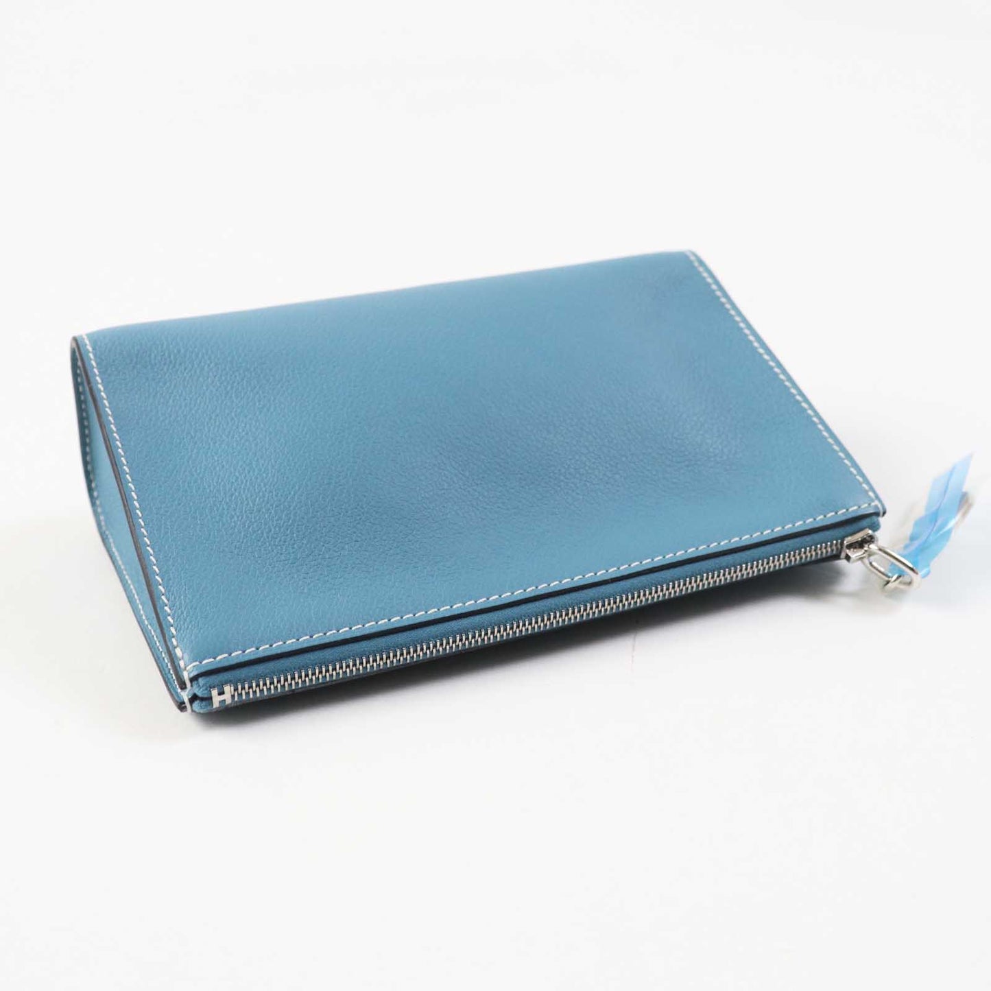 HERMES Pouch Evercolor new blue gene Zip Angor PM