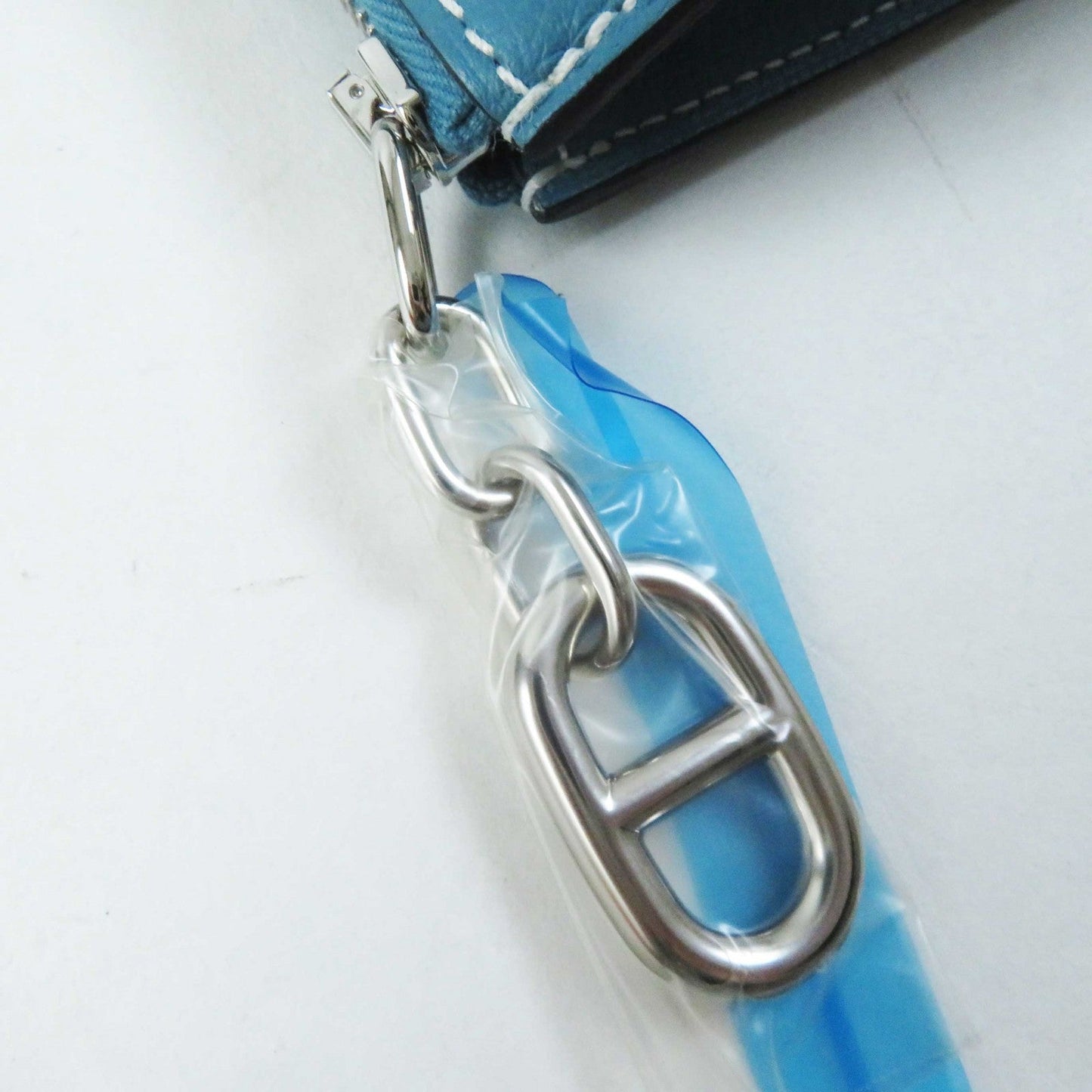 HERMES Pouch Evercolor new blue gene Zip Angor PM