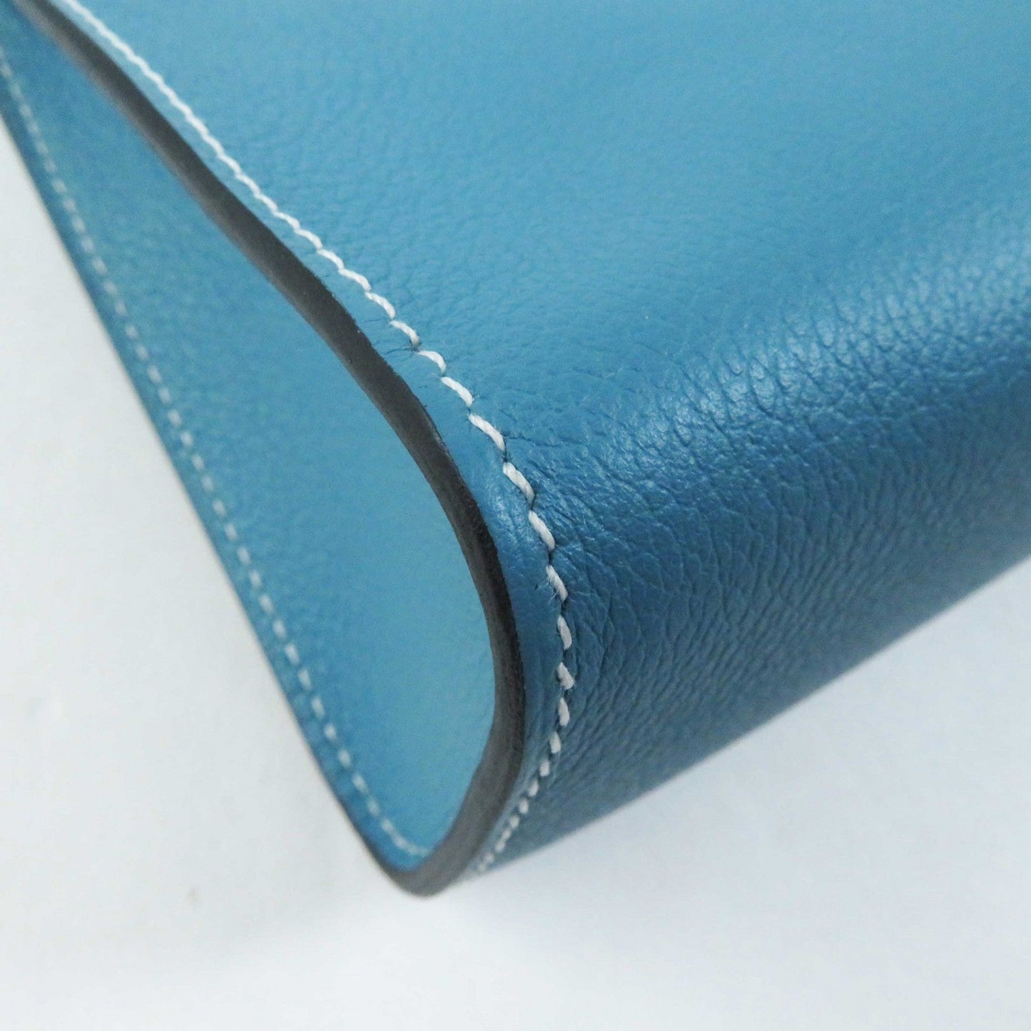 HERMES Pouch Evercolor new blue gene Zip Angor PM