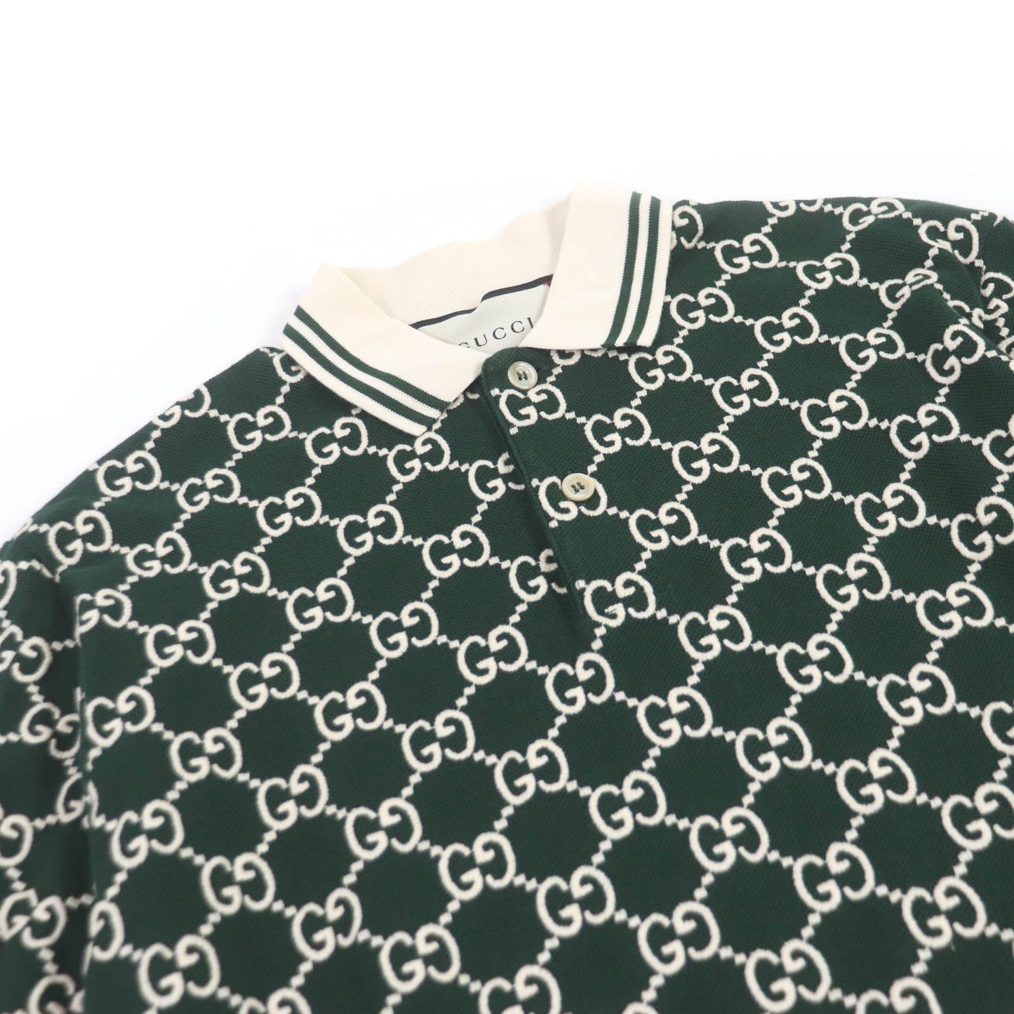 GUCCI Short sleeve polo shirt 598956 cotton green S