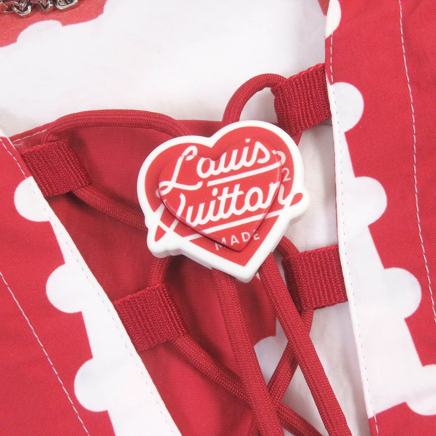 LOUIS VUITTON Blouson Nylon White red NIGO 50