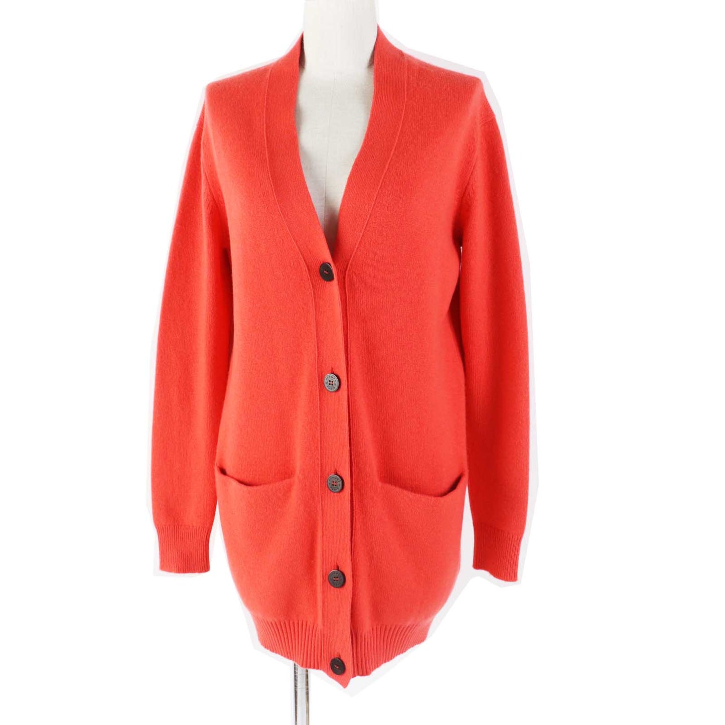 HERMES cardigan cashmere Orange 34
