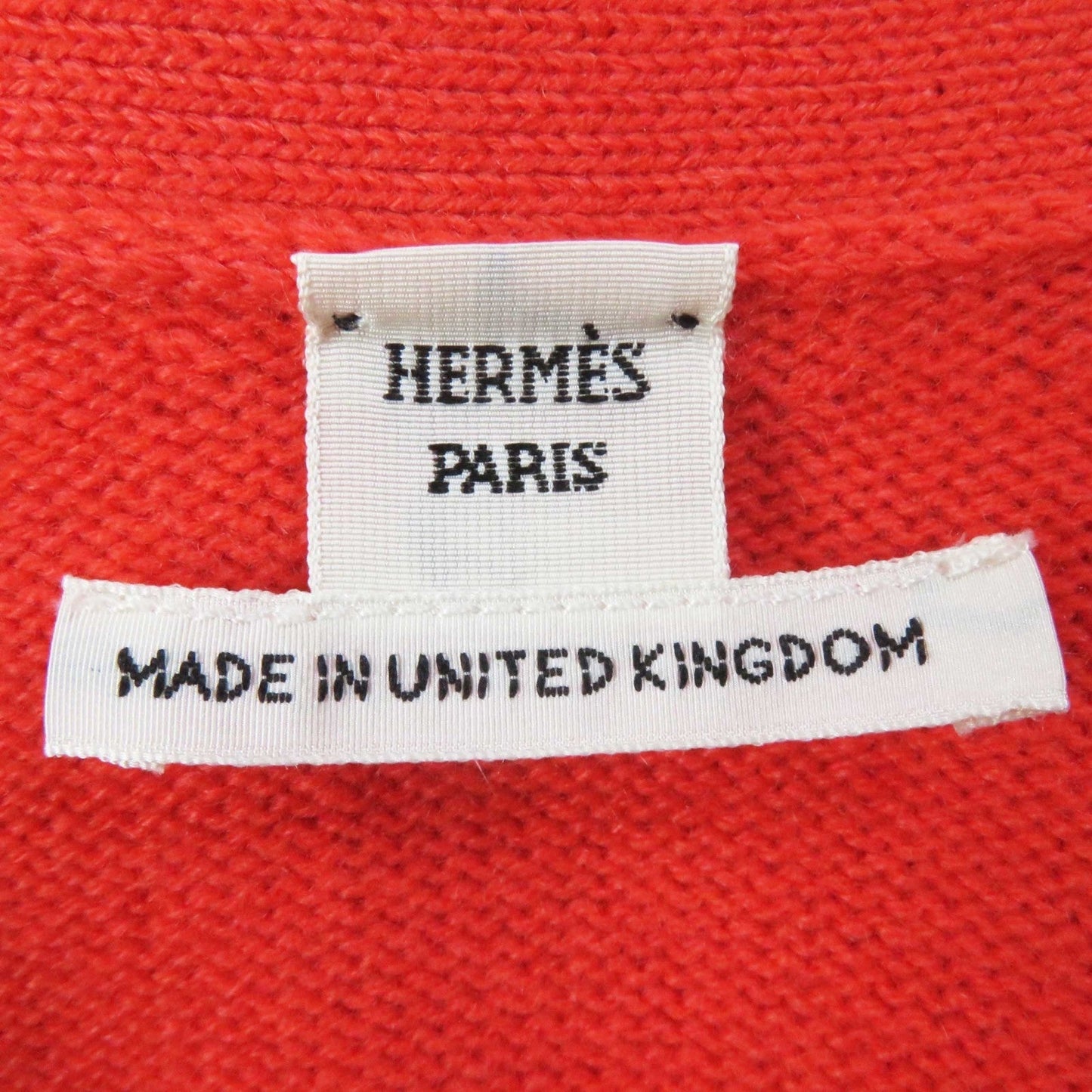 HERMES cardigan cashmere Orange 34