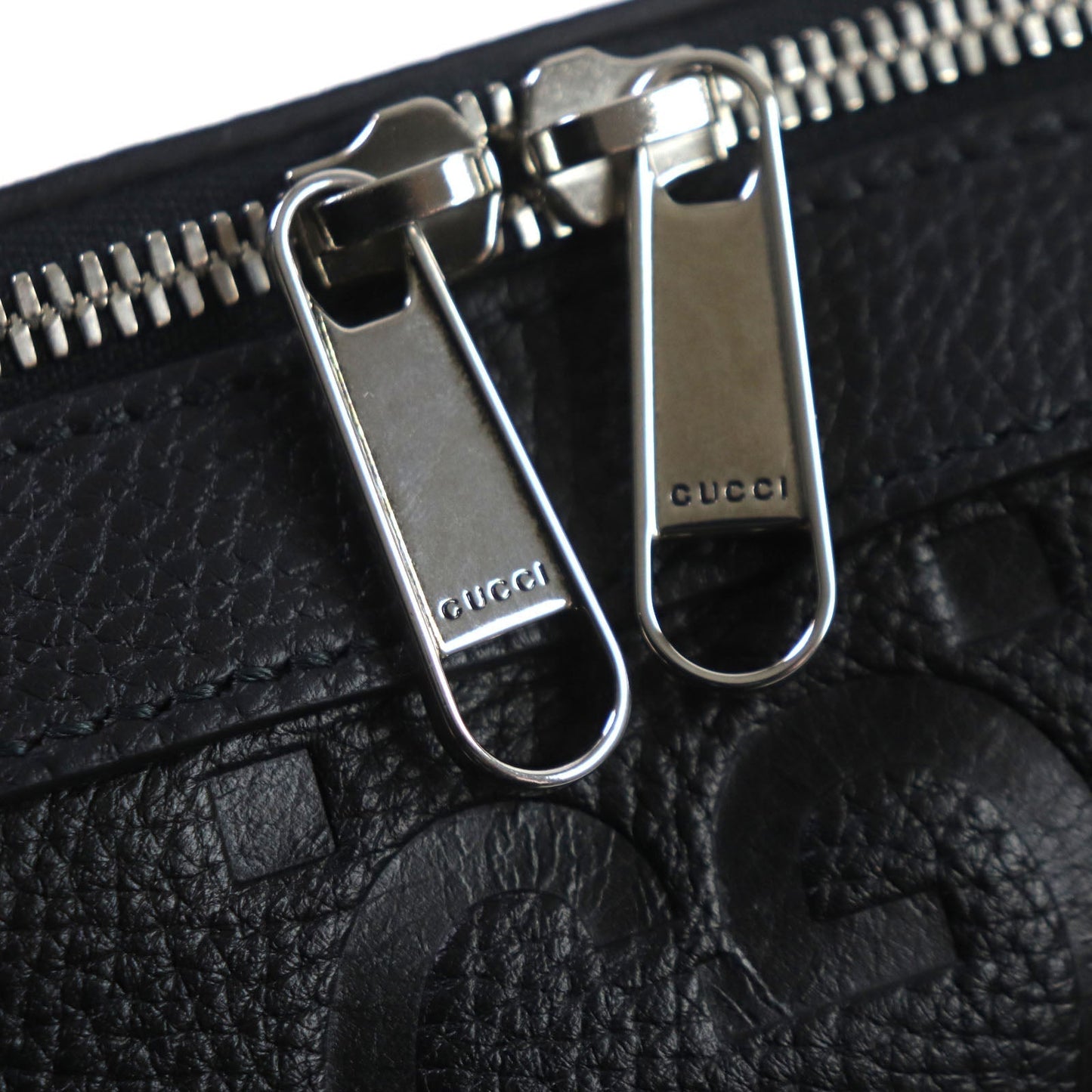 GUCCI Business bag 658573 leather black Jumbo GG