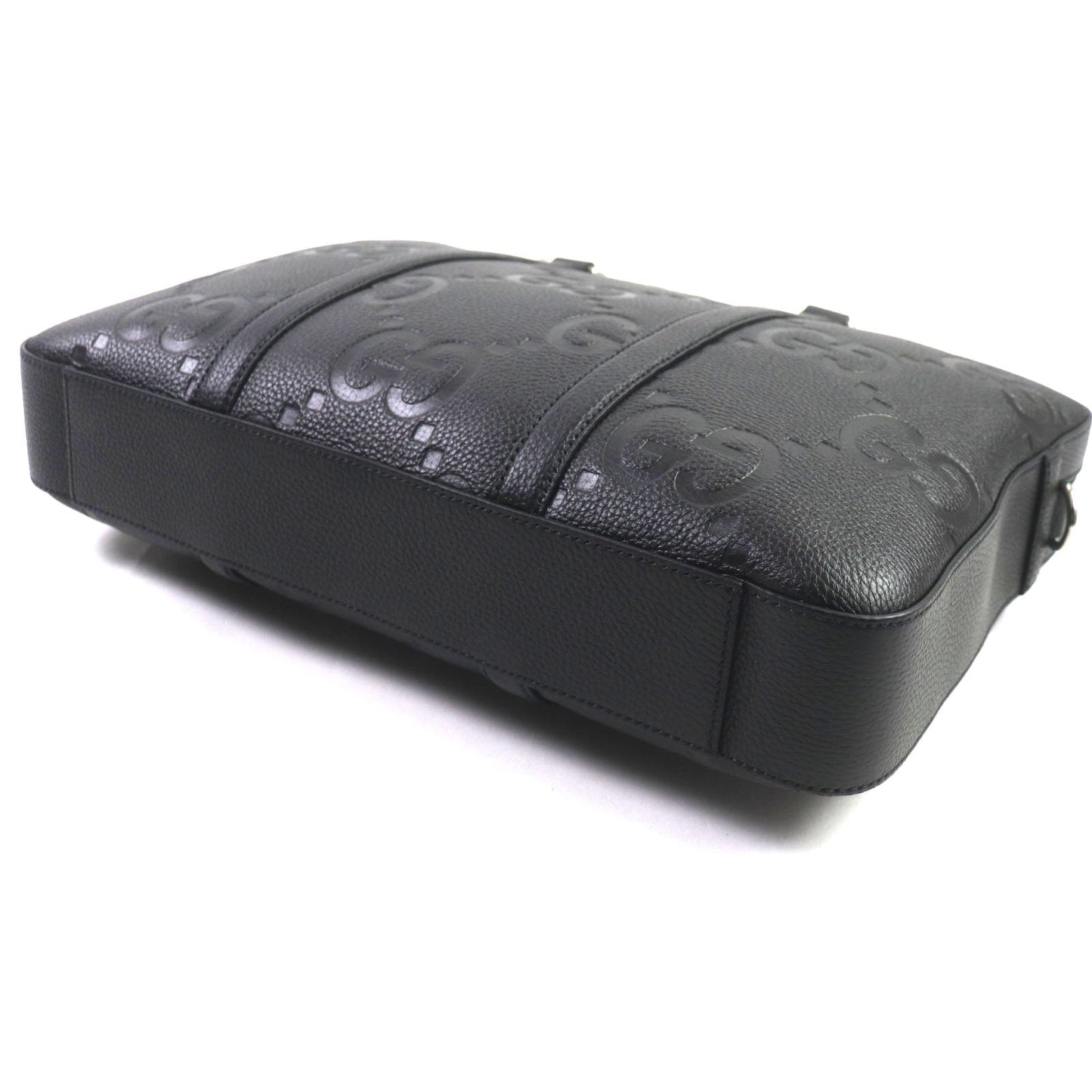 GUCCI Business bag 658573 leather black Jumbo GG