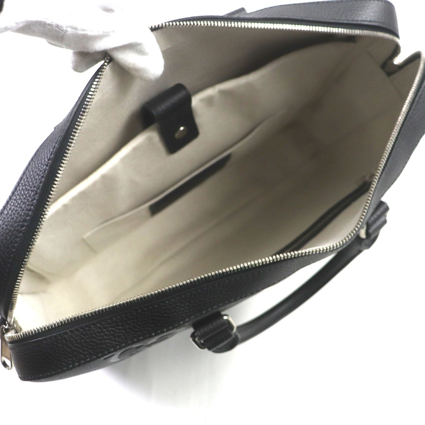 GUCCI Business bag 658573 leather black Jumbo GG