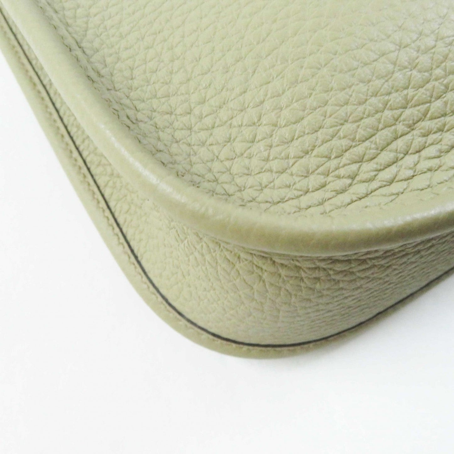 HERMES Shoulder Bag Taurillon Clemence Beige Alpha Evelyn TPM