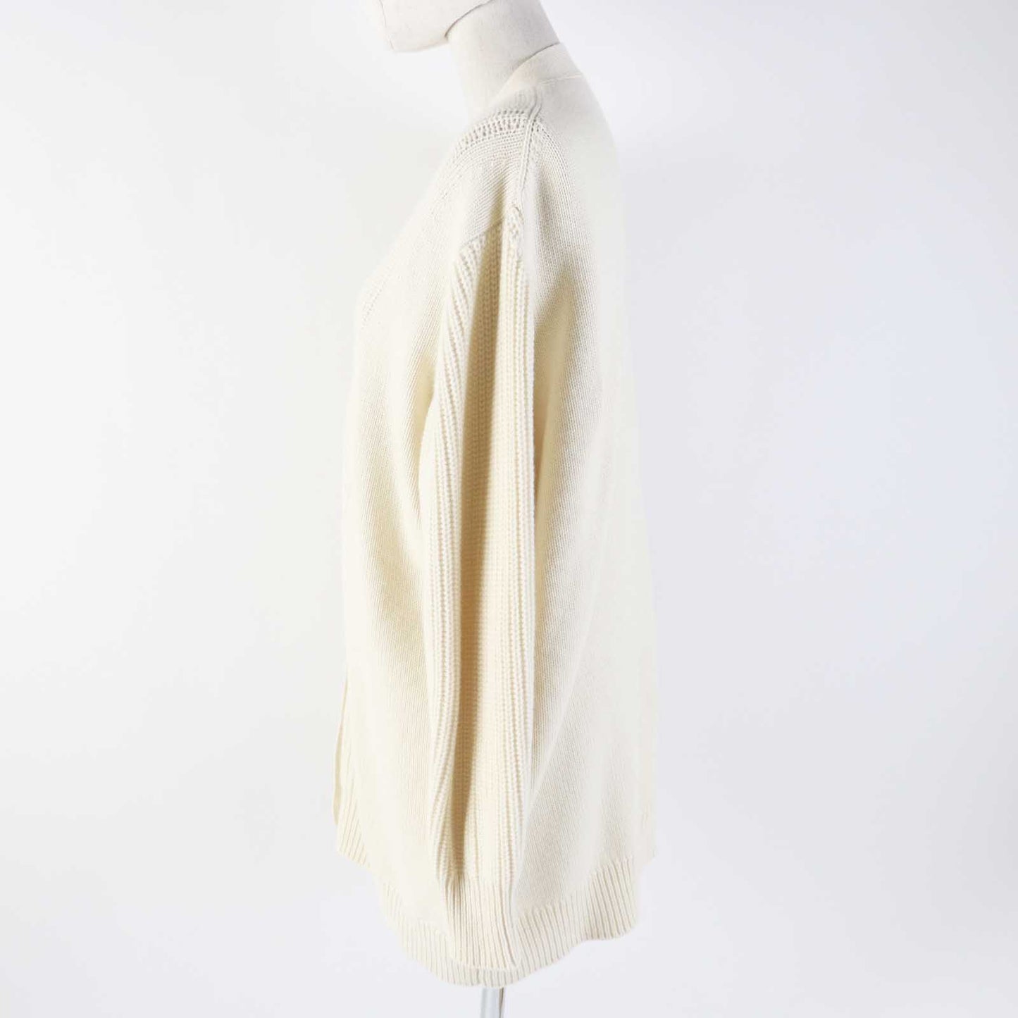 HERMES cardigan 3E2702D1 cashmere Ivory 34