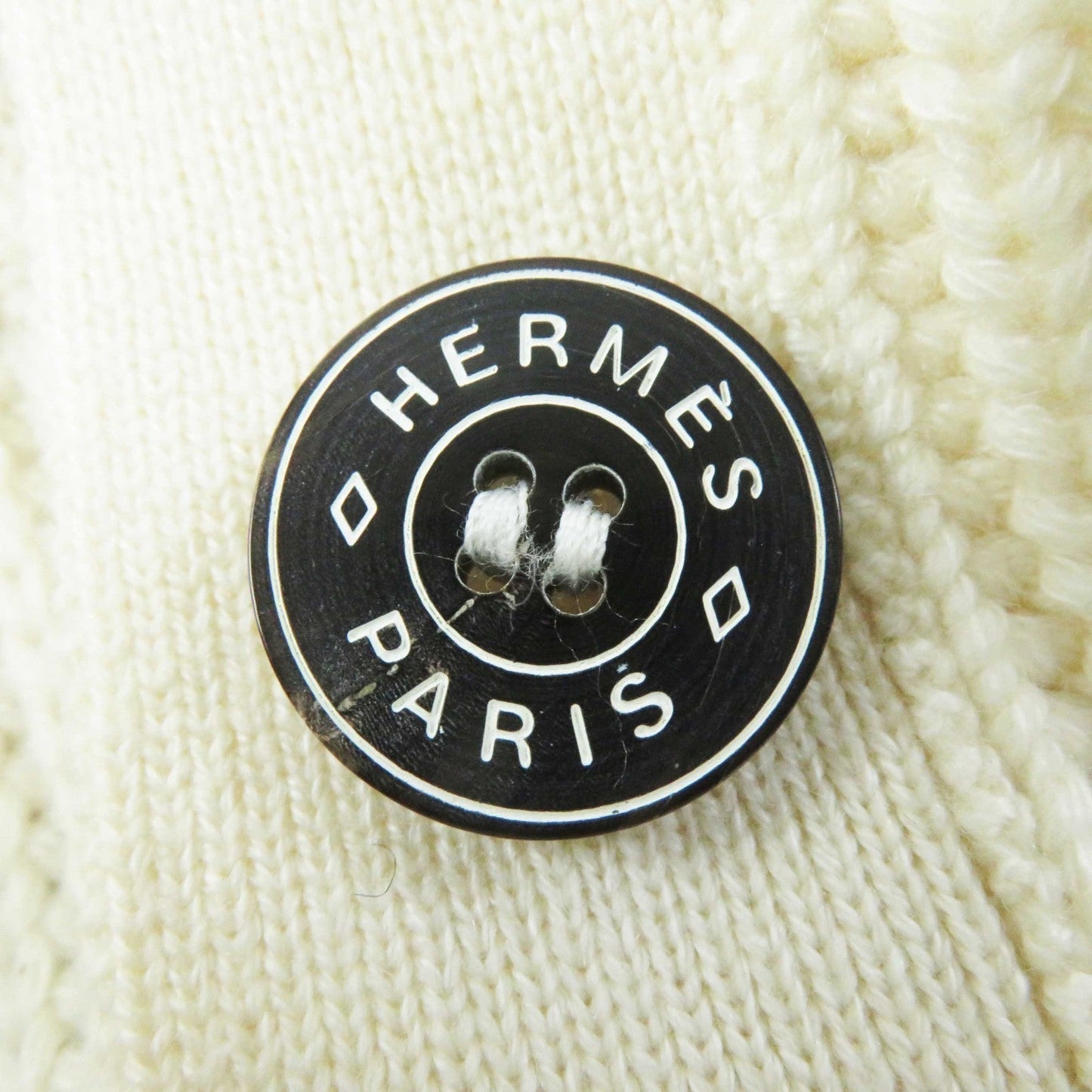 HERMES cardigan 3E2702D1 cashmere Ivory 34
