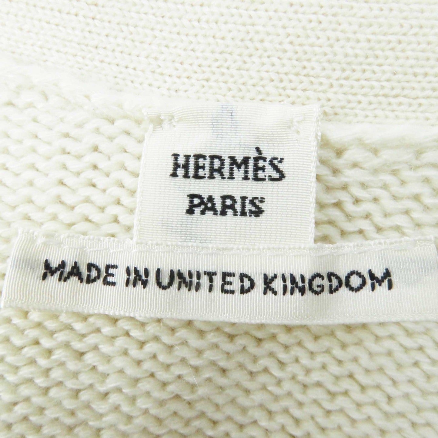 HERMES cardigan 3E2702D1 cashmere Ivory 34
