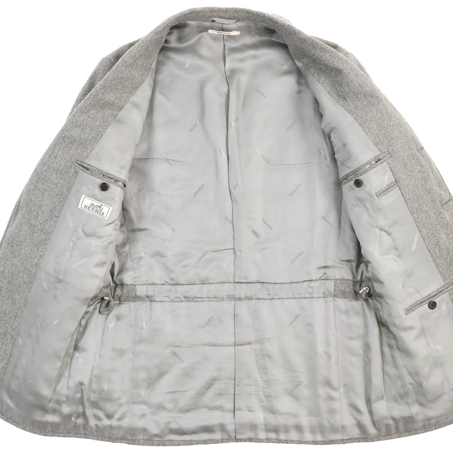 HERMES tailored jacket wool gray 46
