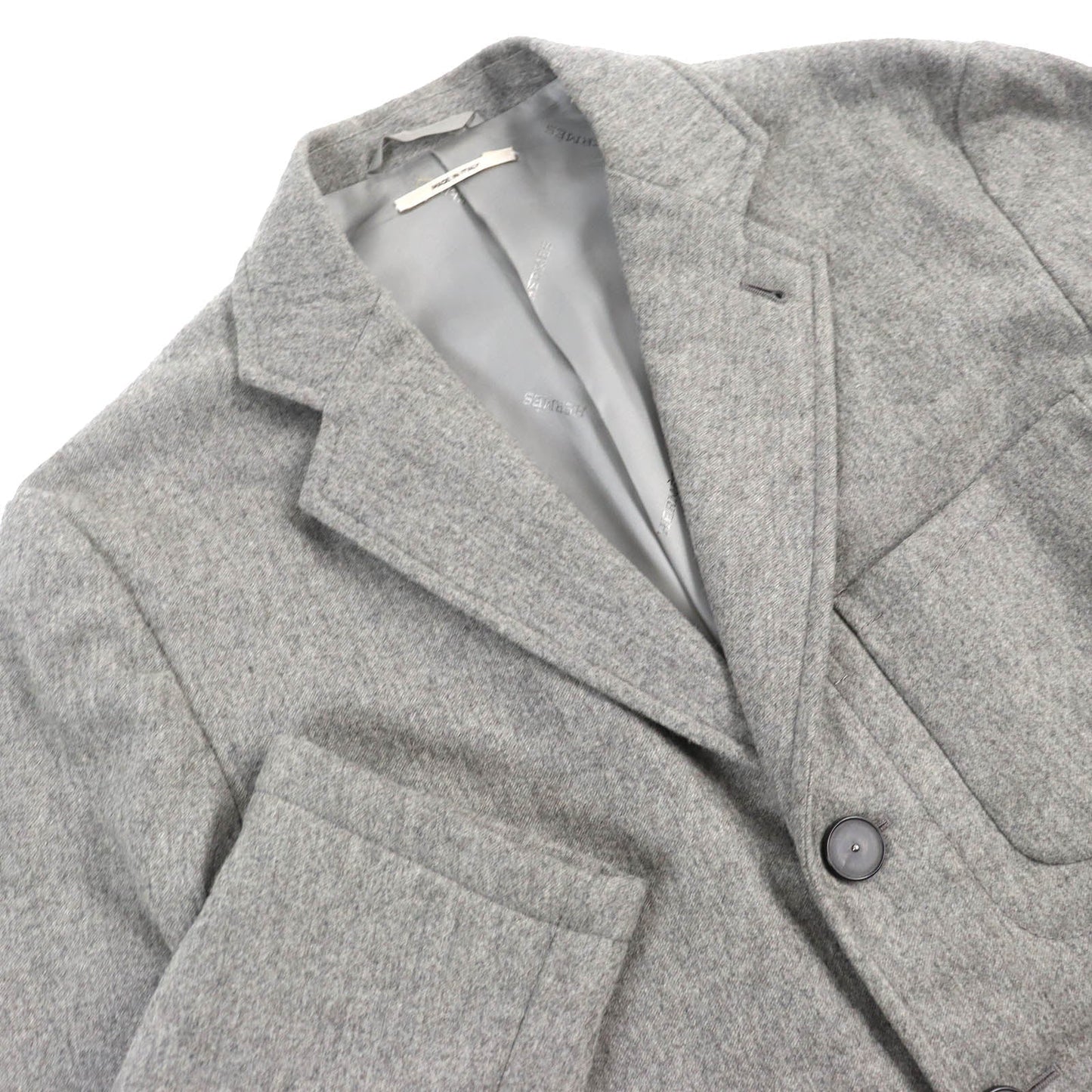 HERMES tailored jacket wool gray 46