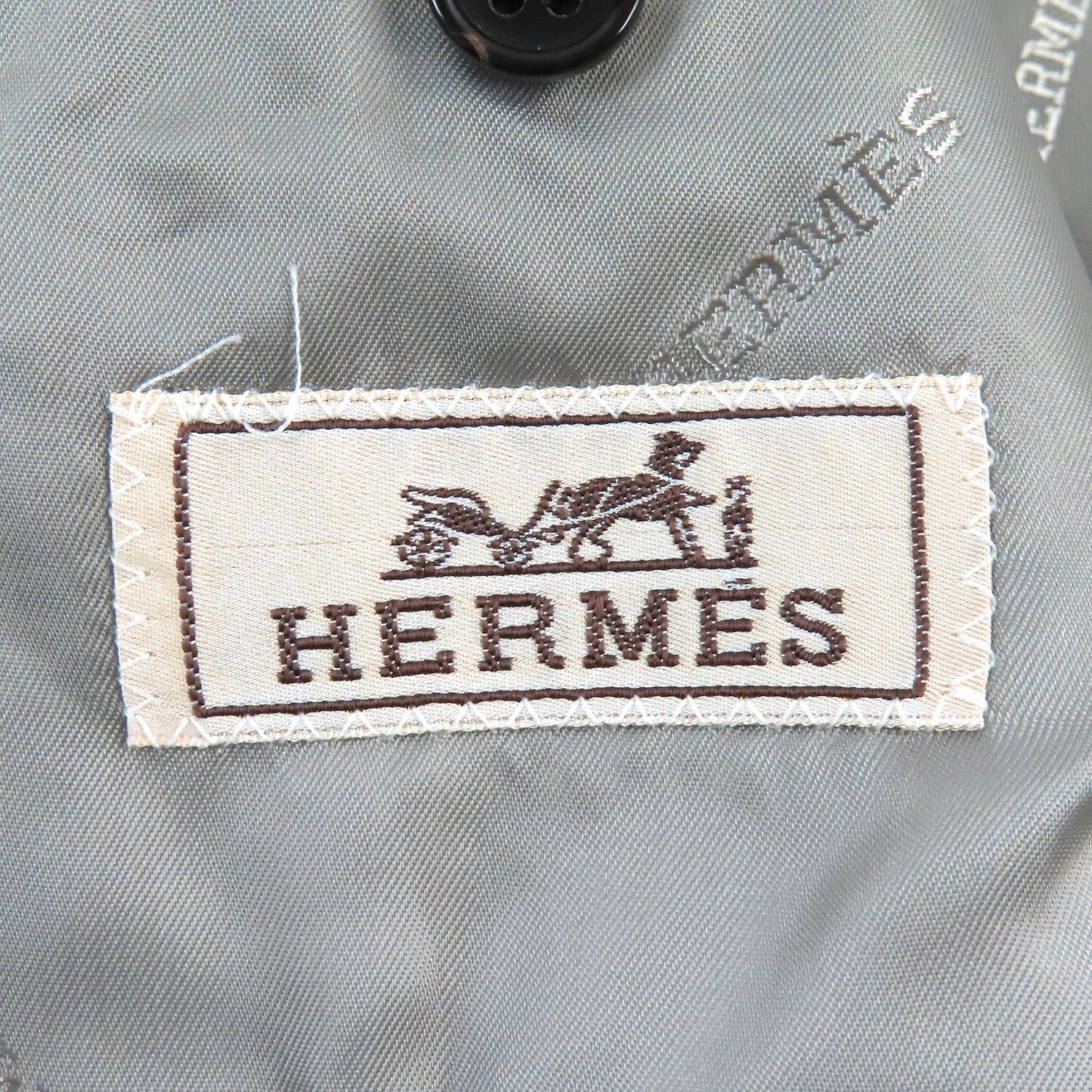 HERMES tailored jacket wool gray 46