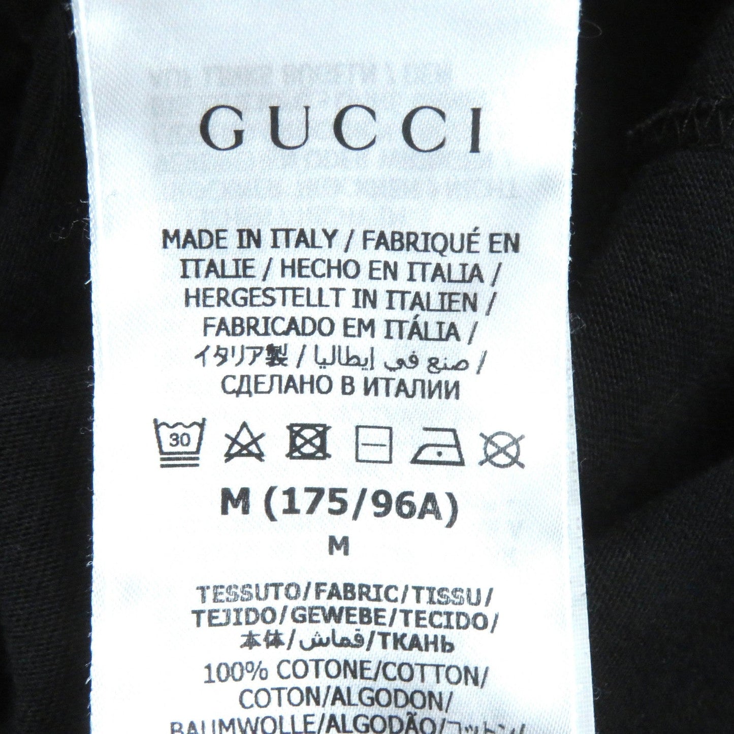 GUCCI Short sleeve T-shirt 616036 cotton Black multicolor M