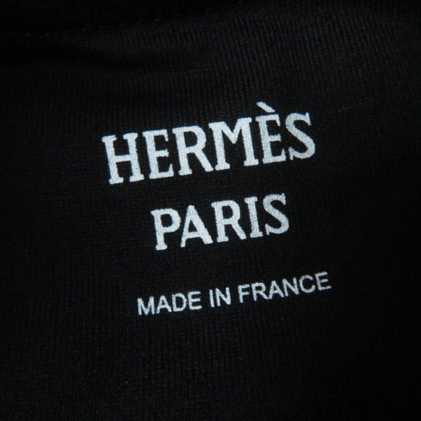 HERMES Short sleeve T-shirt cotton black Morning walk on the Matin Promenade 36