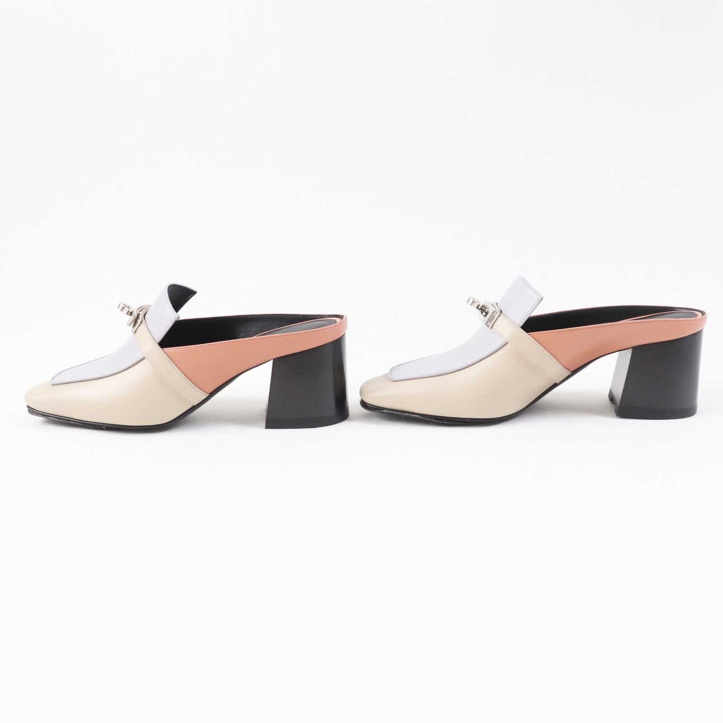 HERMES Mule leather Multi Blossom 36.5