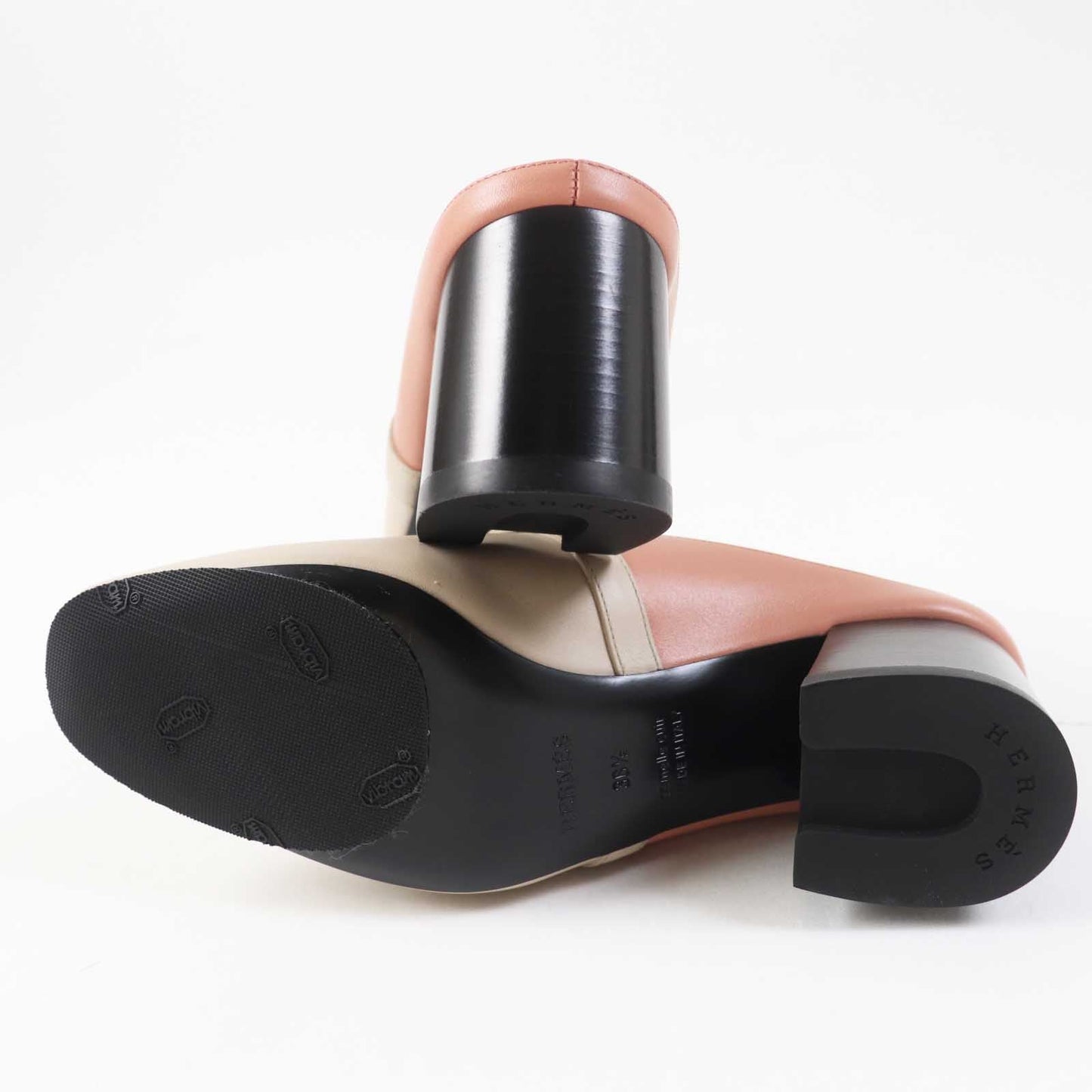 HERMES Mule leather Multi Blossom 36.5