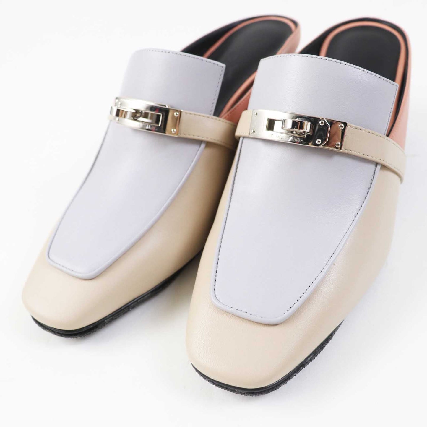 HERMES Mule leather Multi Blossom 36.5