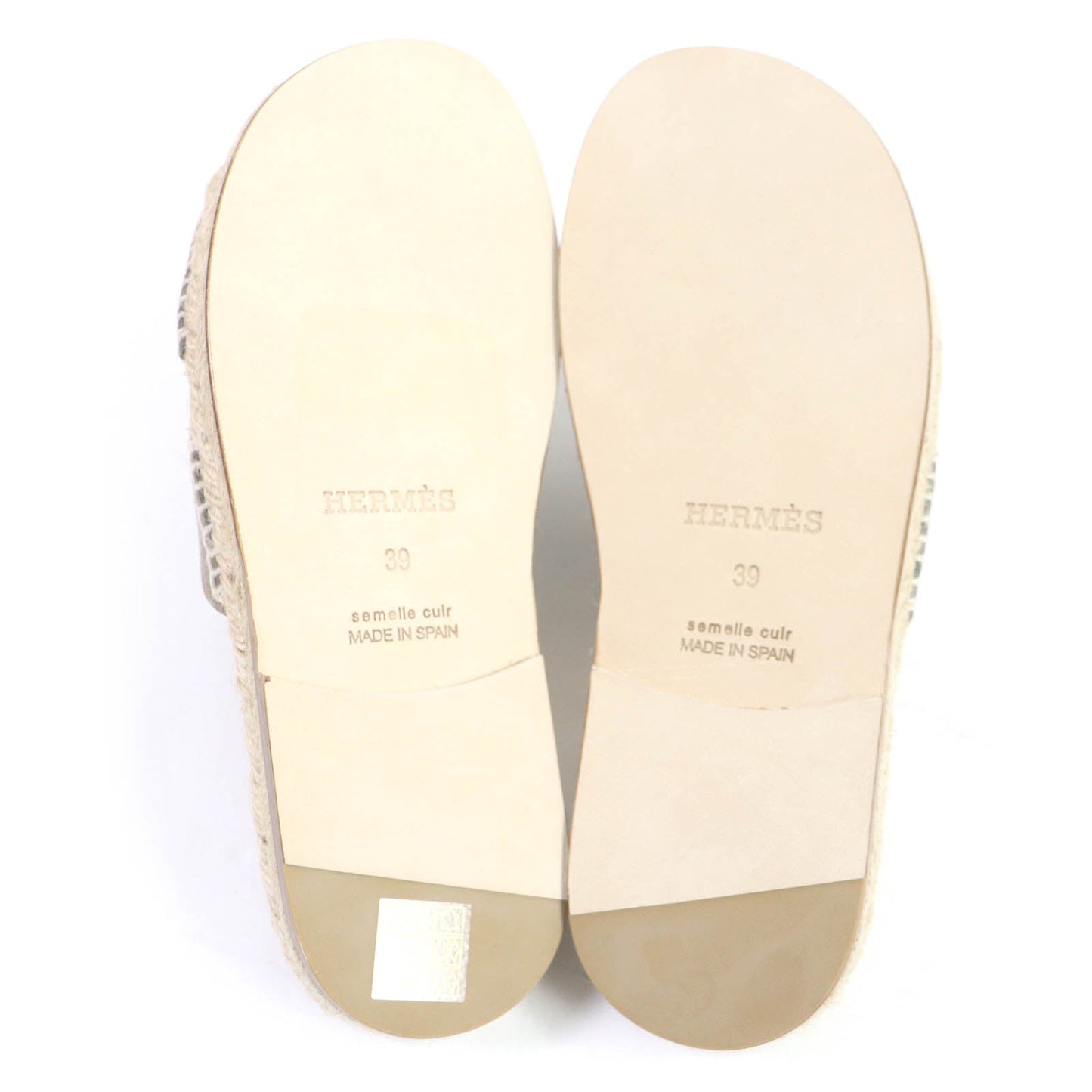 HERMES Sandals H231001ZH1J390 Chevre Veroa Etope Antigua 39