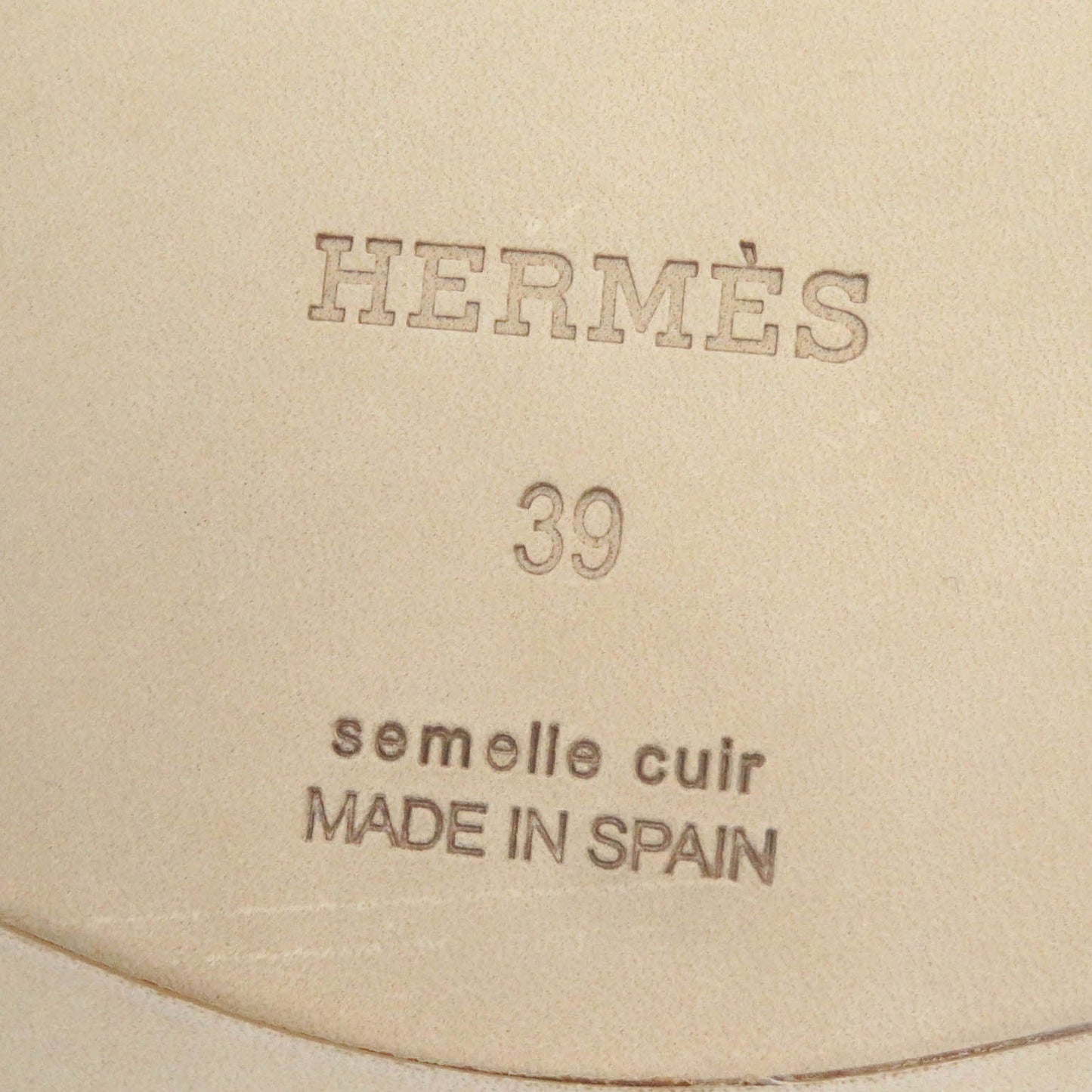 HERMES Sandals H231001ZH1J390 Chevre Veroa Etope Antigua 39