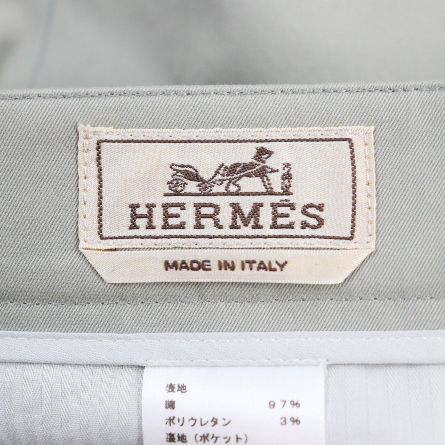 HERMES Shorts cotton gray 38