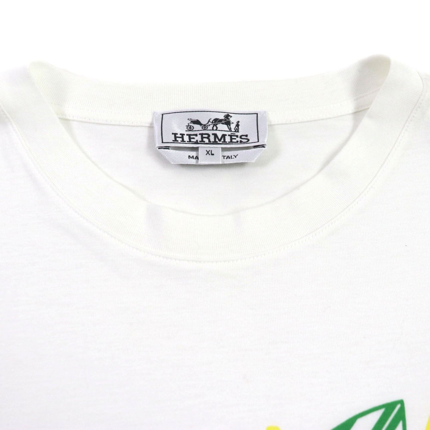 HERMES Short sleeve T-shirt cotton white Pool Watch XL