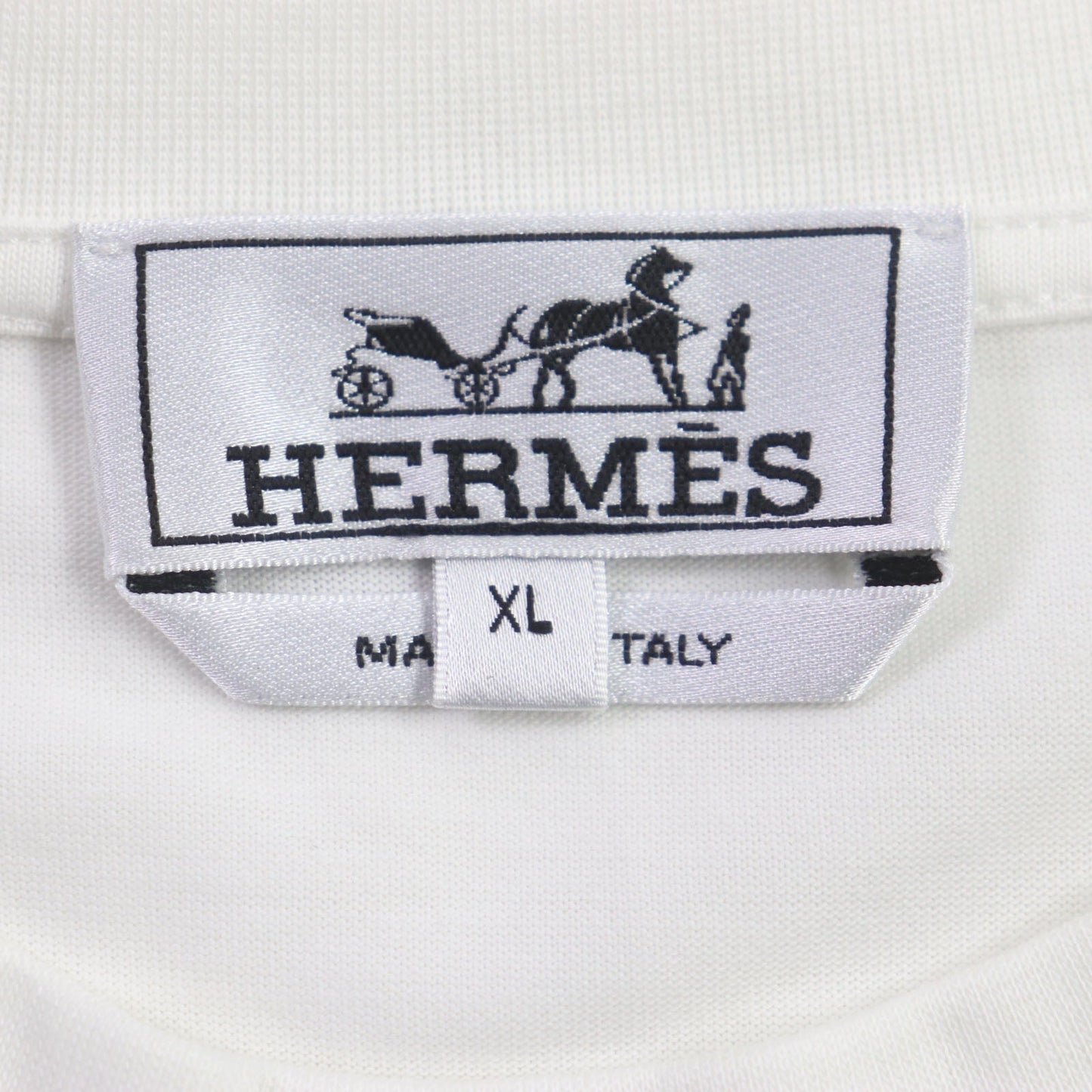 HERMES Short sleeve T-shirt cotton white Pool Watch XL
