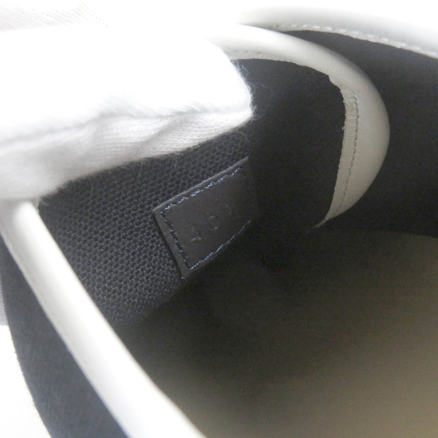 HERMES Low cut sneakers canvas Navy white Bookplate 40.5