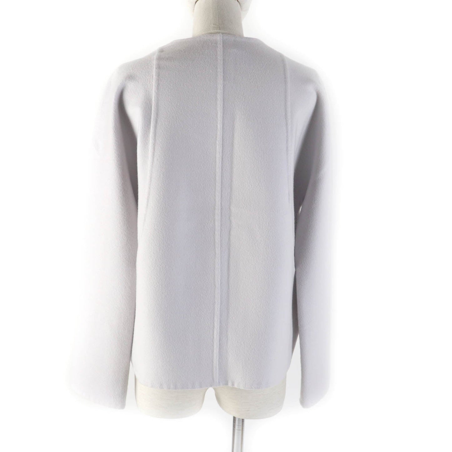 HERMES No color jacket cashmere Light gray 36