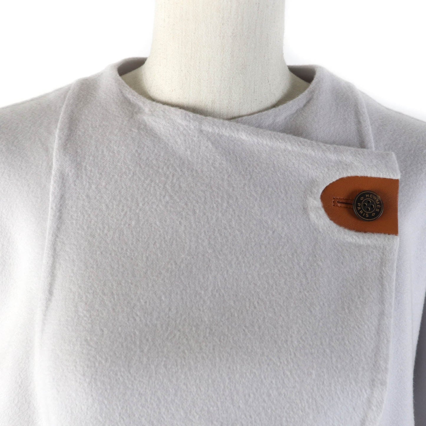 HERMES No color jacket cashmere Light gray 36
