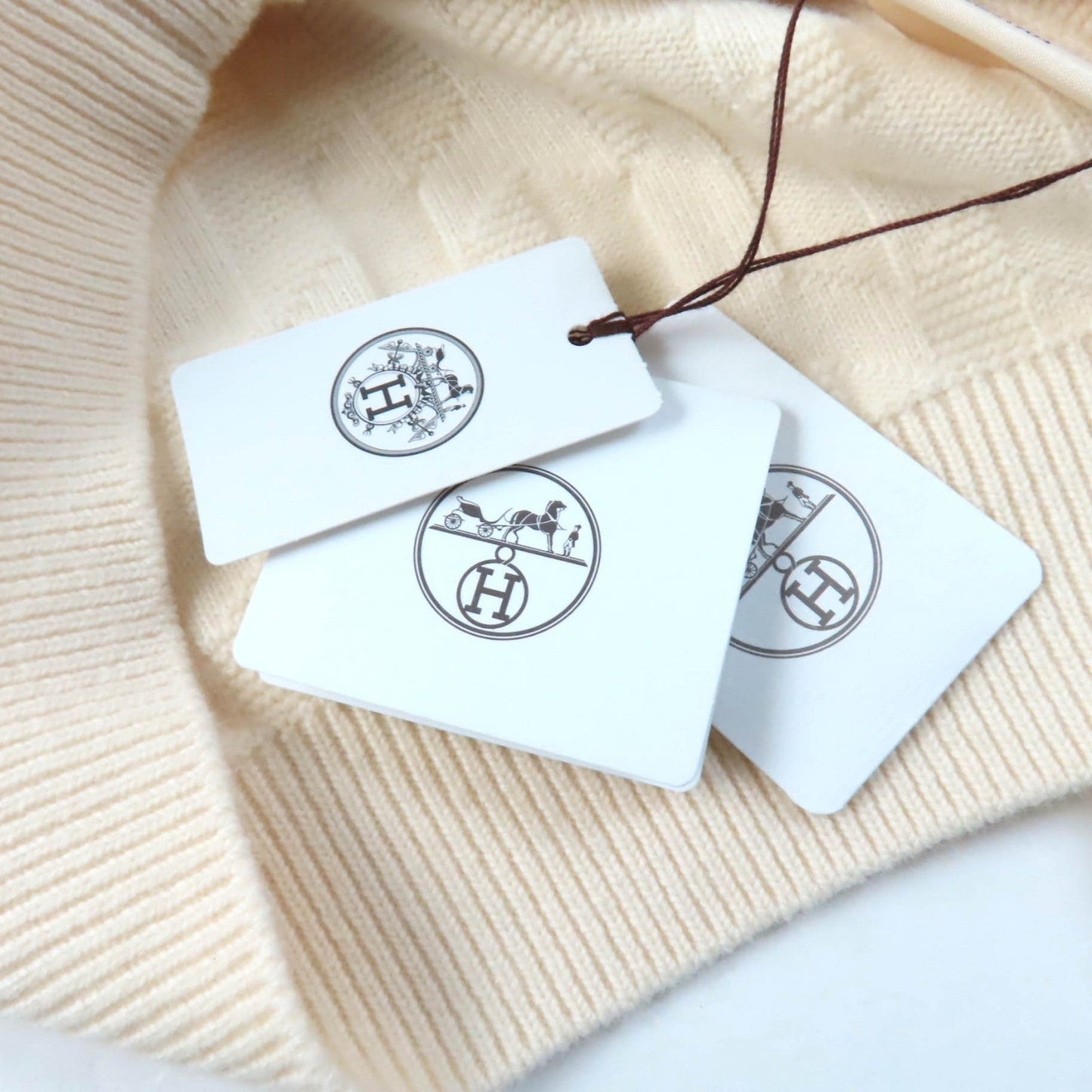 HERMES knit 3H2617D4 wool Ivory 40