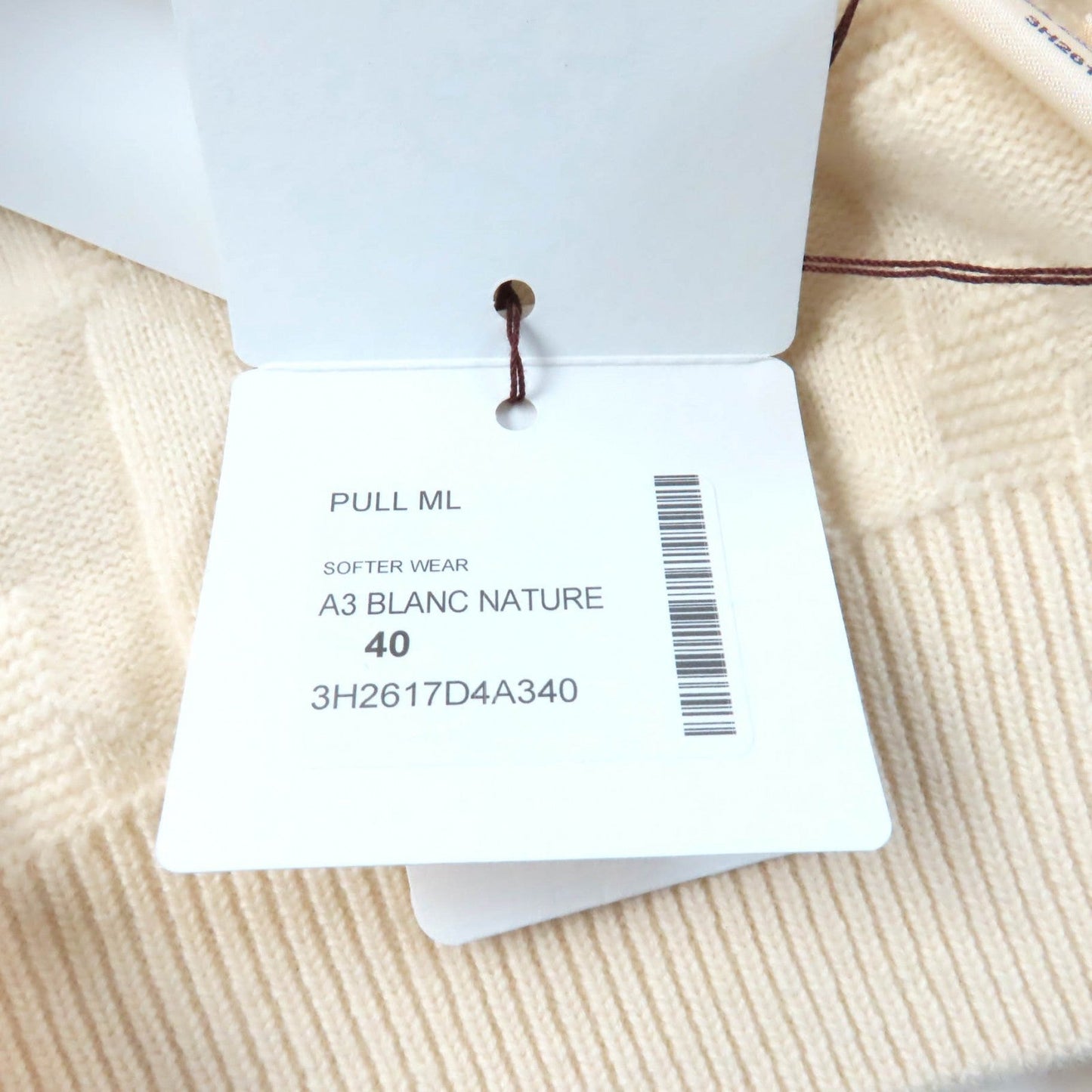 HERMES knit 3H2617D4 wool Ivory 40