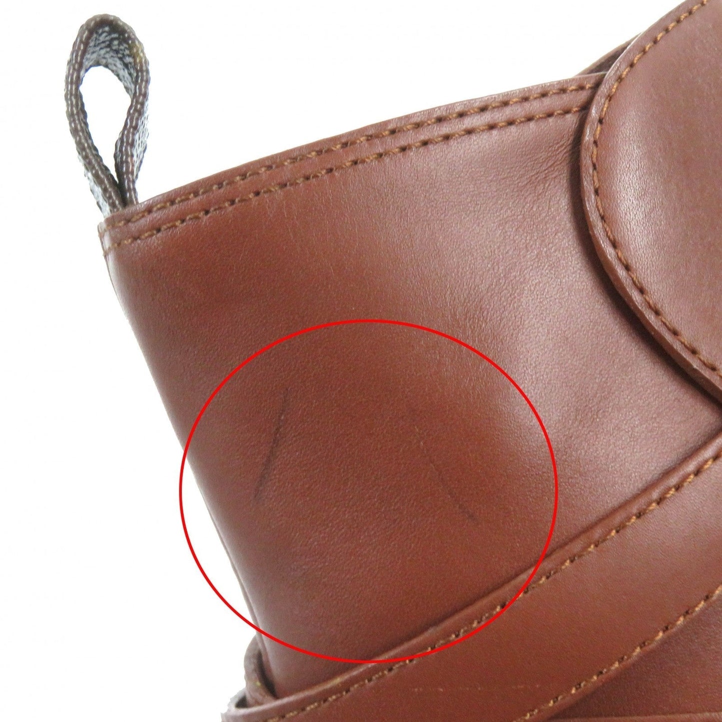 LOUIS VUITTON Ankle boots leather Brown gold Arclight line 42