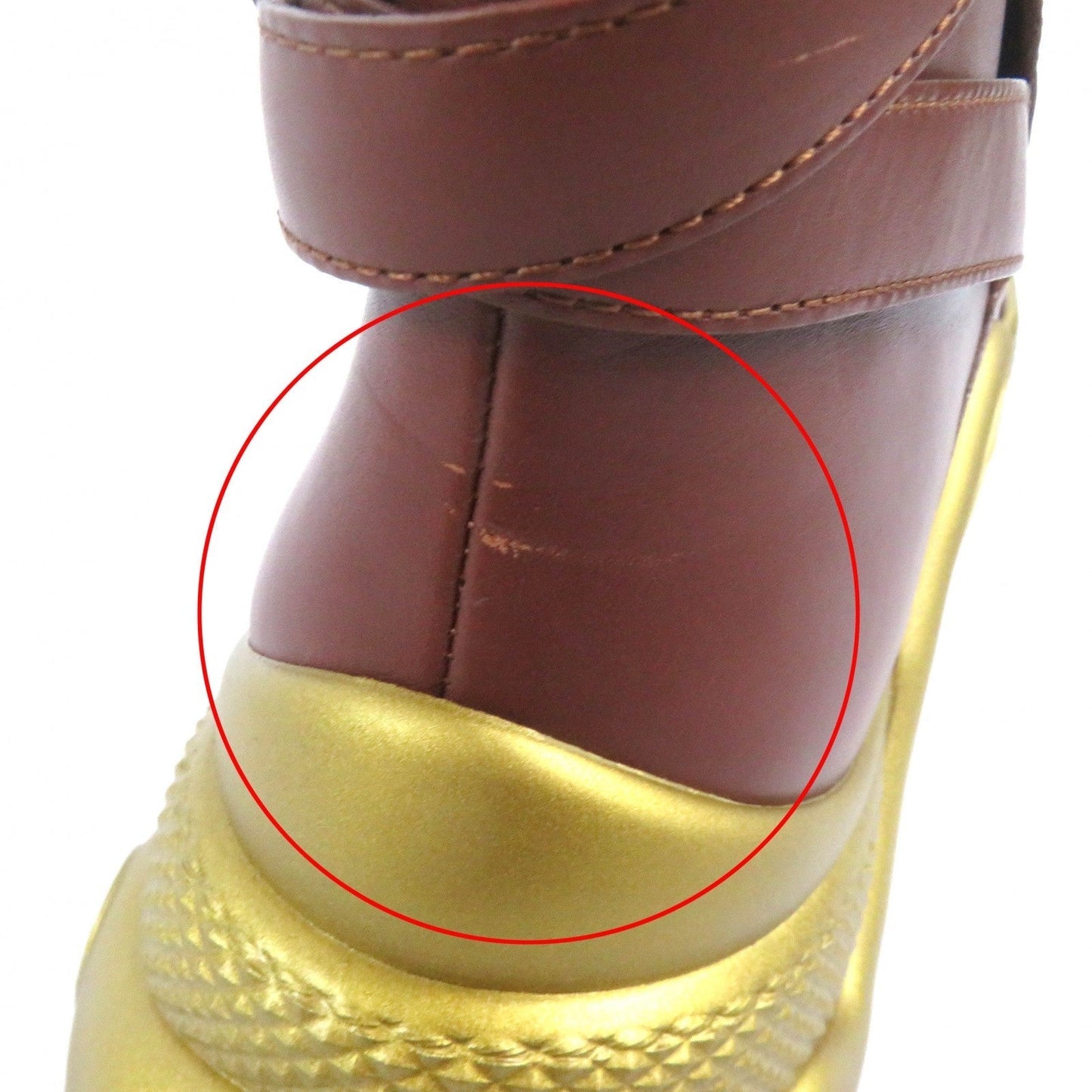 LOUIS VUITTON Ankle boots leather Brown gold Arclight line 42