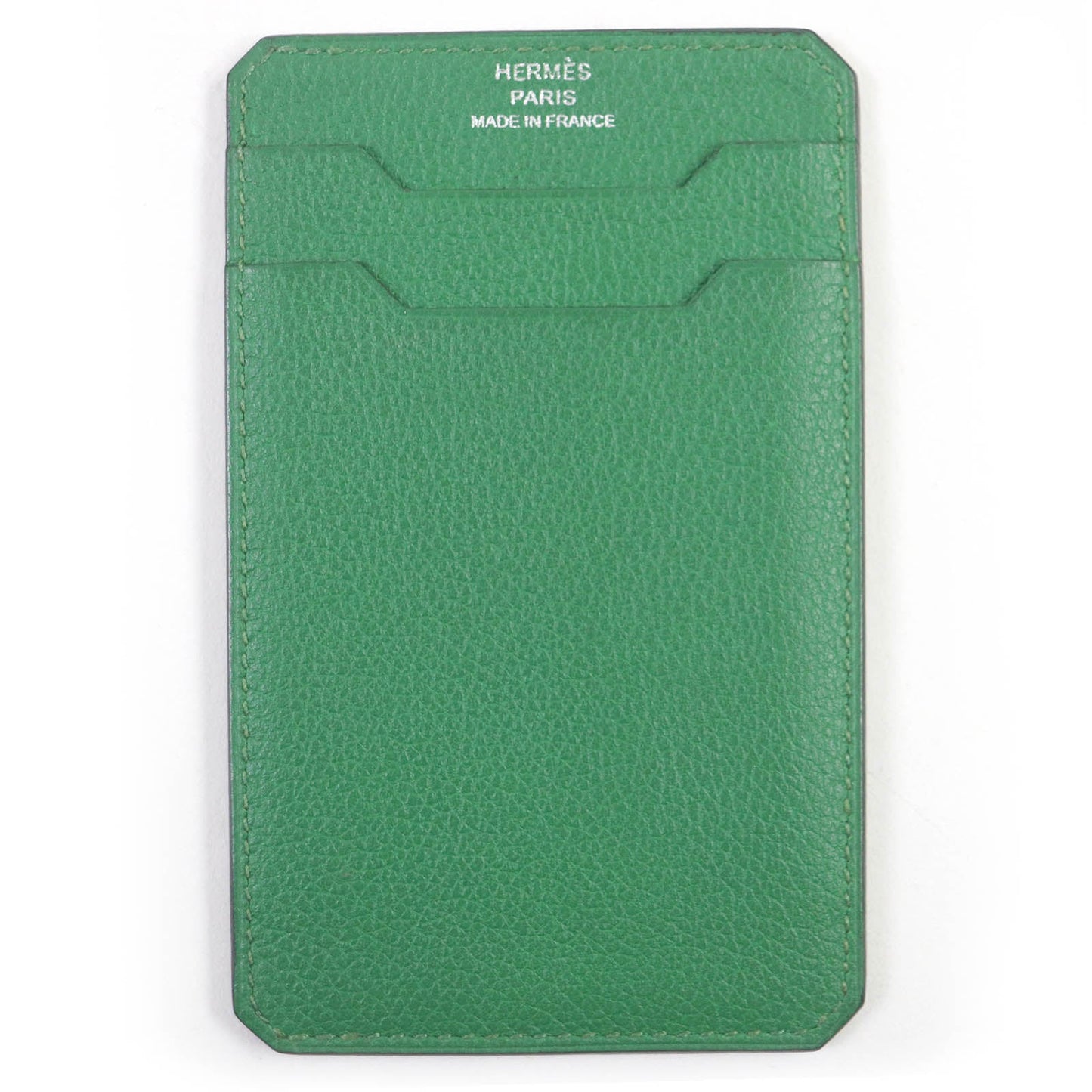 HERMES Card Case Epsom green City 3CC