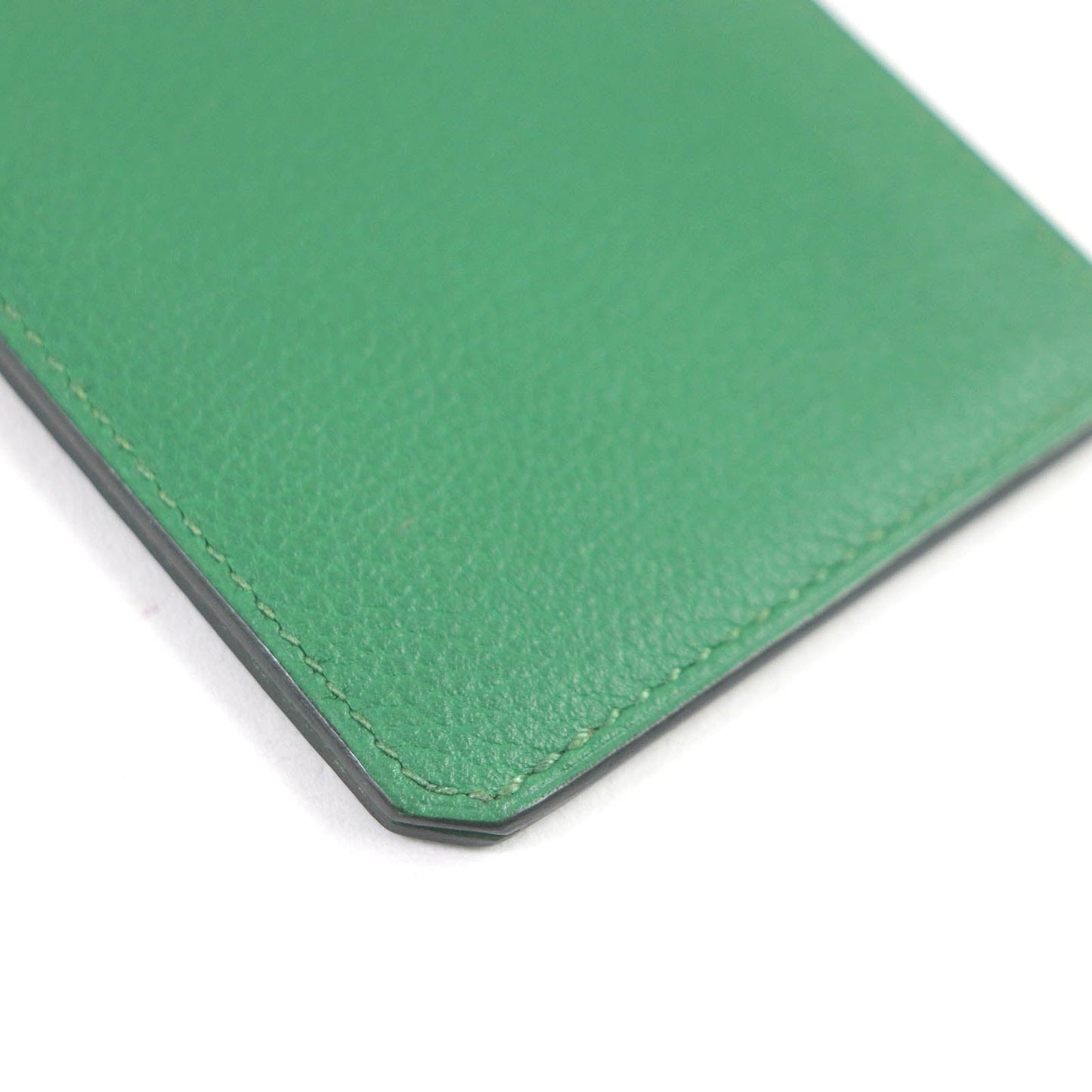 HERMES Card Case Epsom green City 3CC
