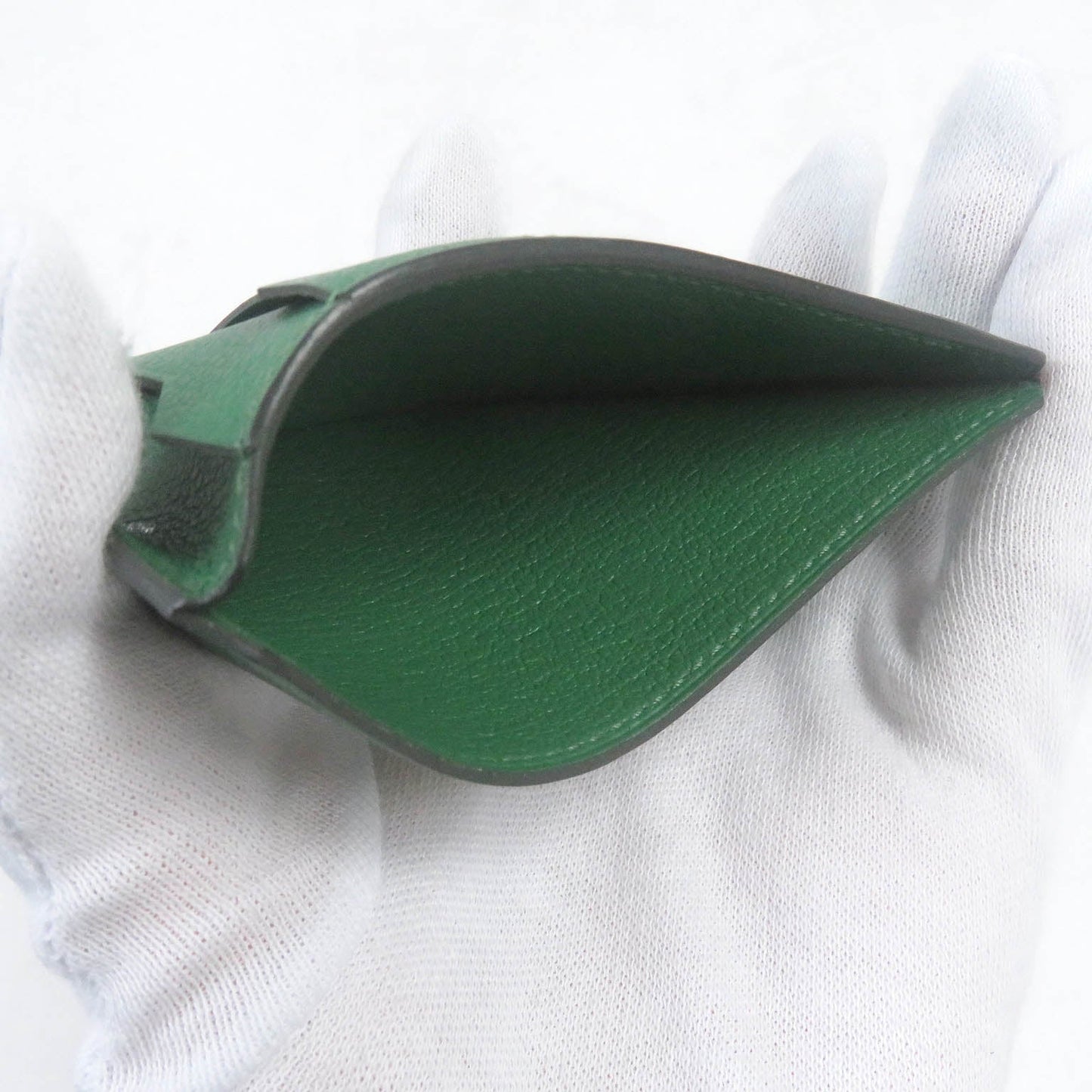HERMES Card Case Epsom green City 3CC
