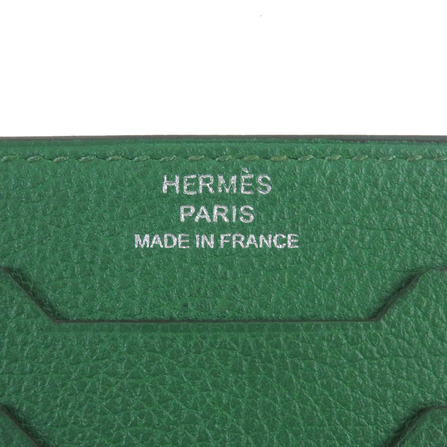 HERMES Card Case Epsom green City 3CC