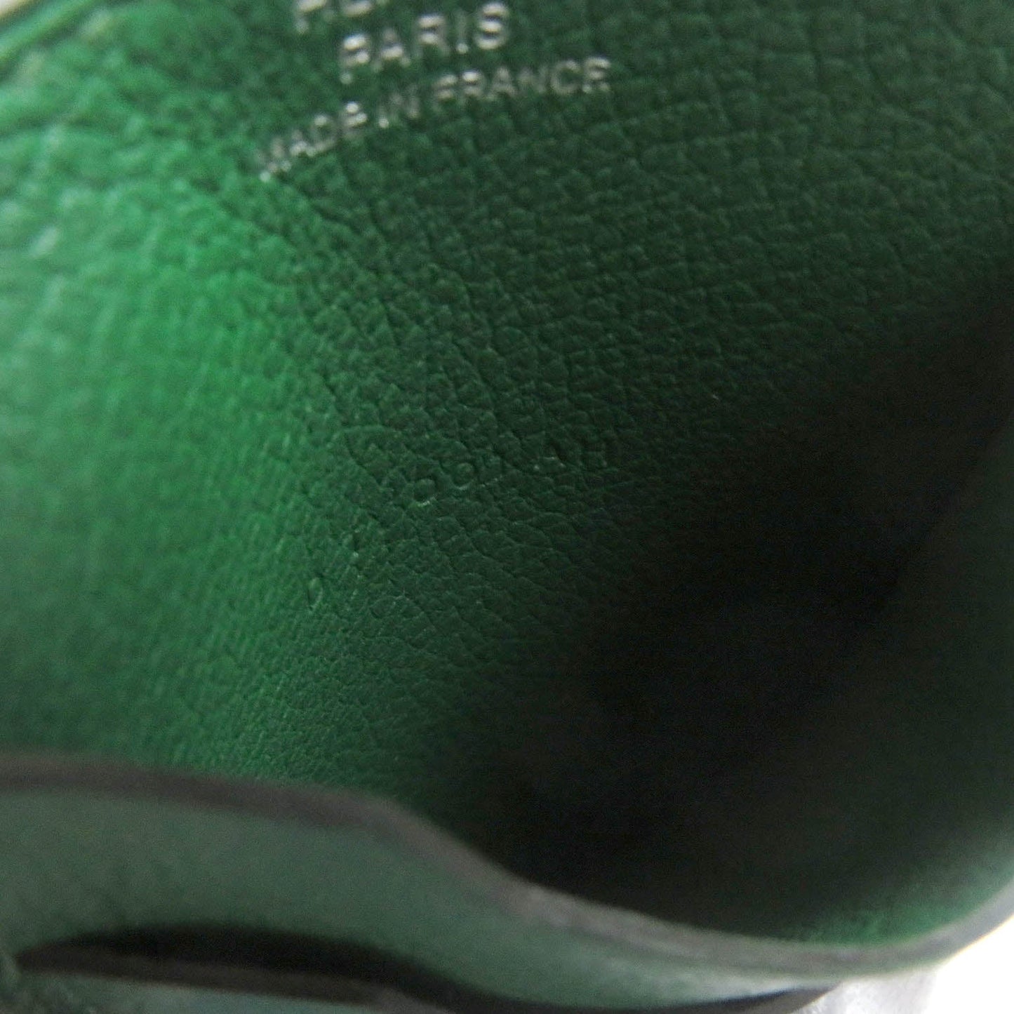 HERMES Card Case Epsom green City 3CC