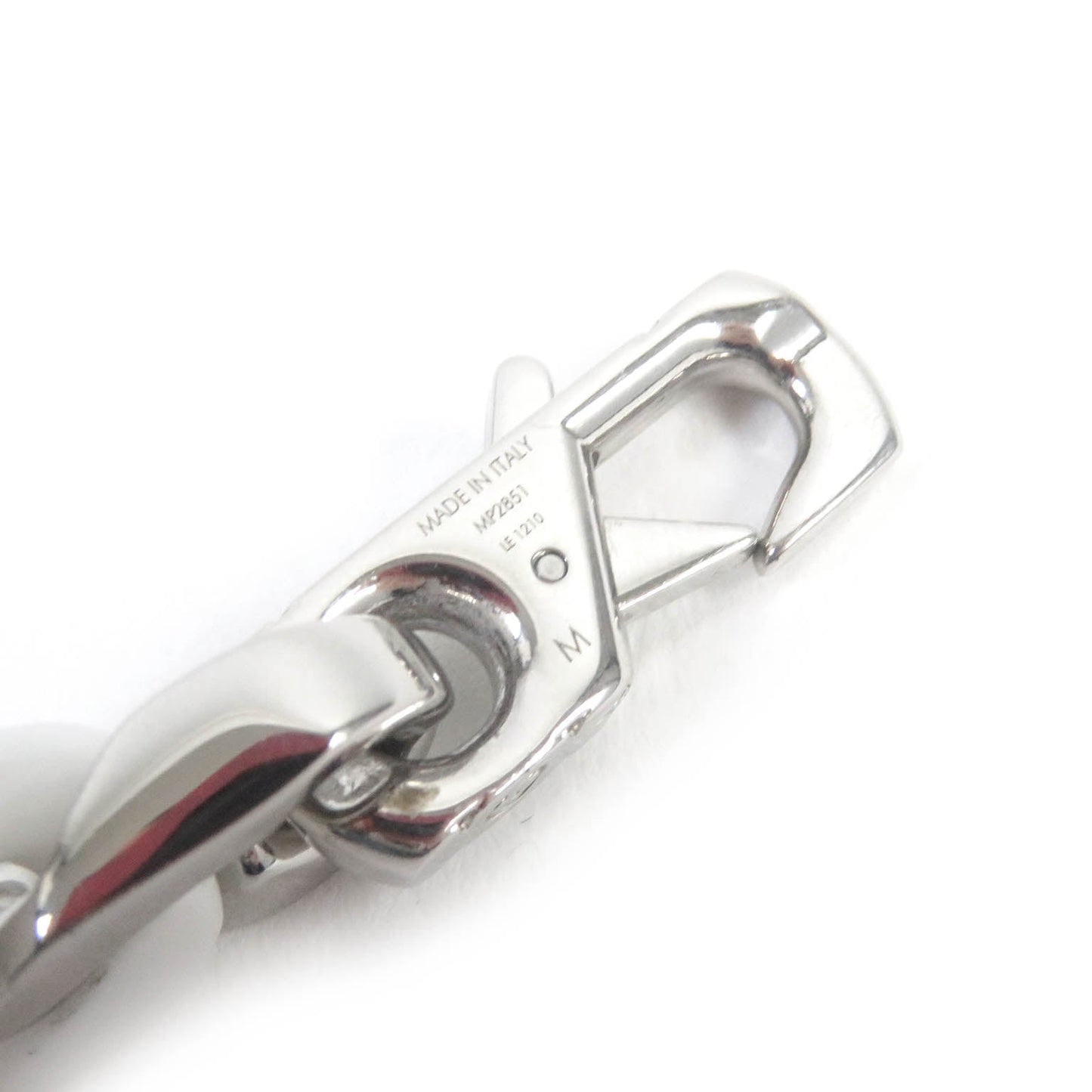 LOUIS VUITTON bracelet MP2851 ceramic White Silver Bracelet Chain Links Pastel M