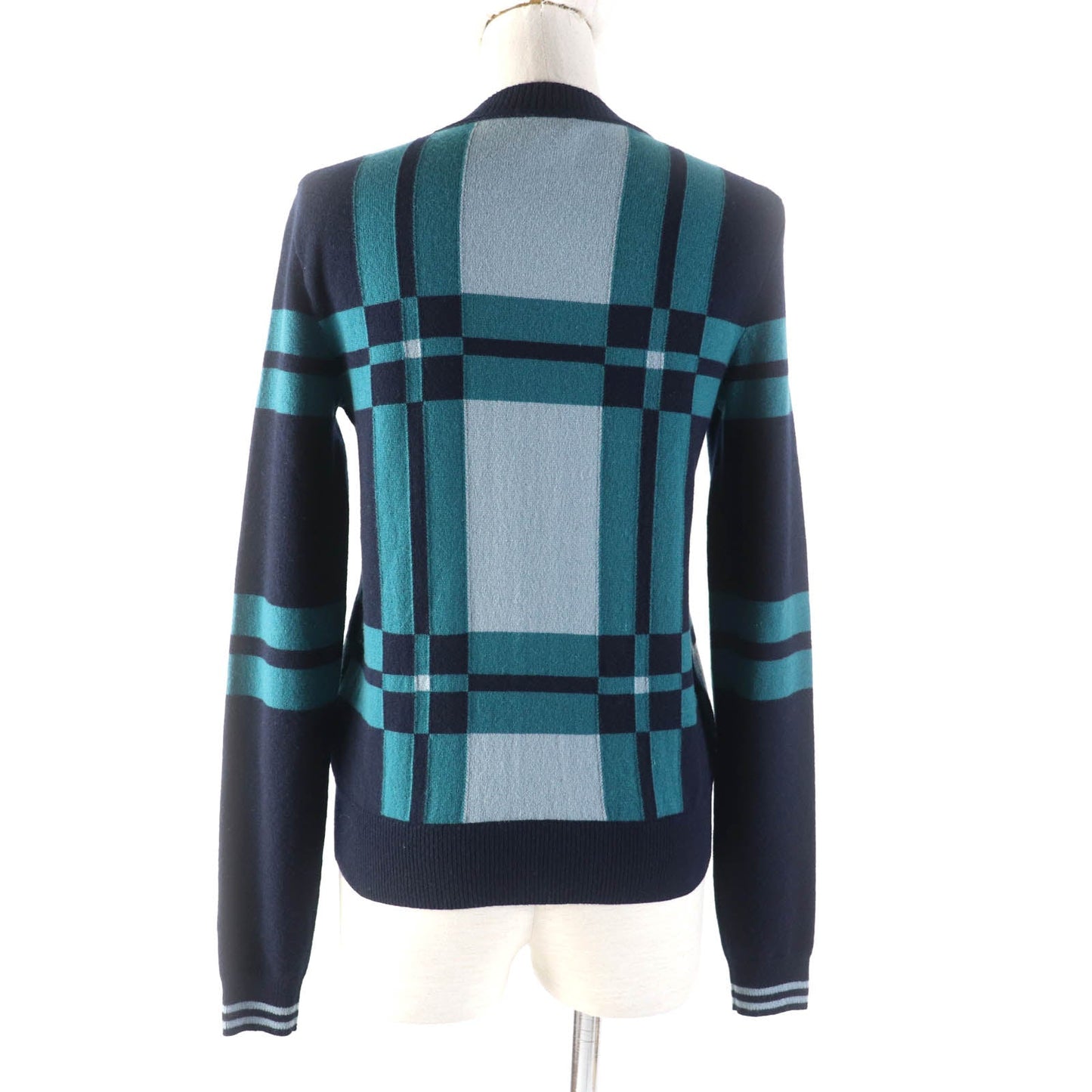 HERMES knit 3H2620DD cashmere Multi Brid de Gala Tartan 34