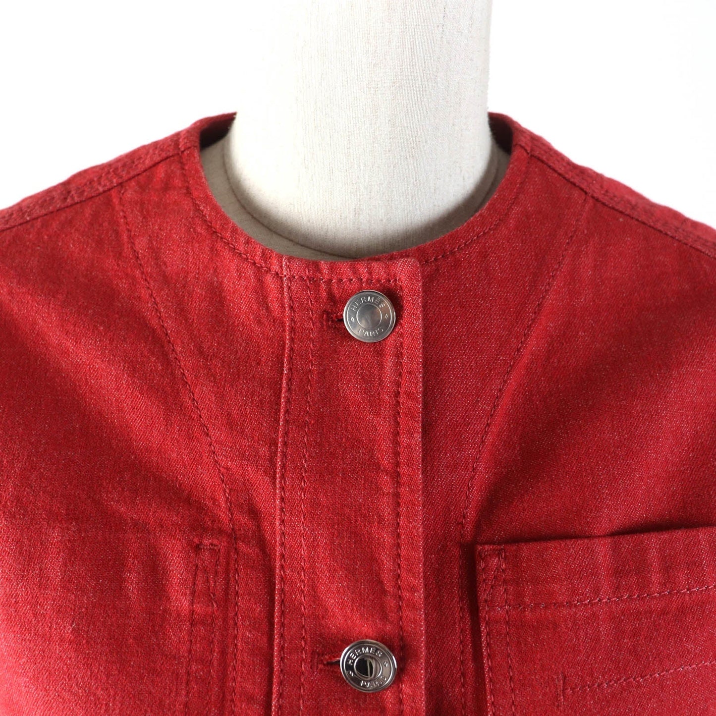HERMES No color jacket 2E0251DQ cotton Red 36