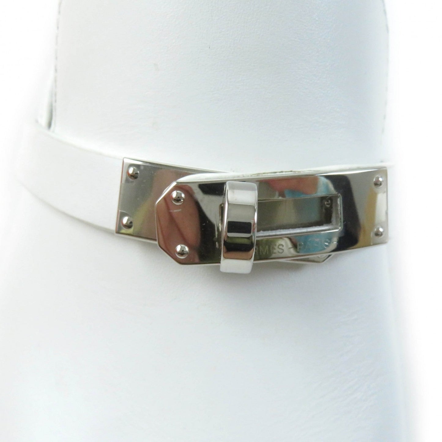 HERMES Mule leather white Carlotta 36