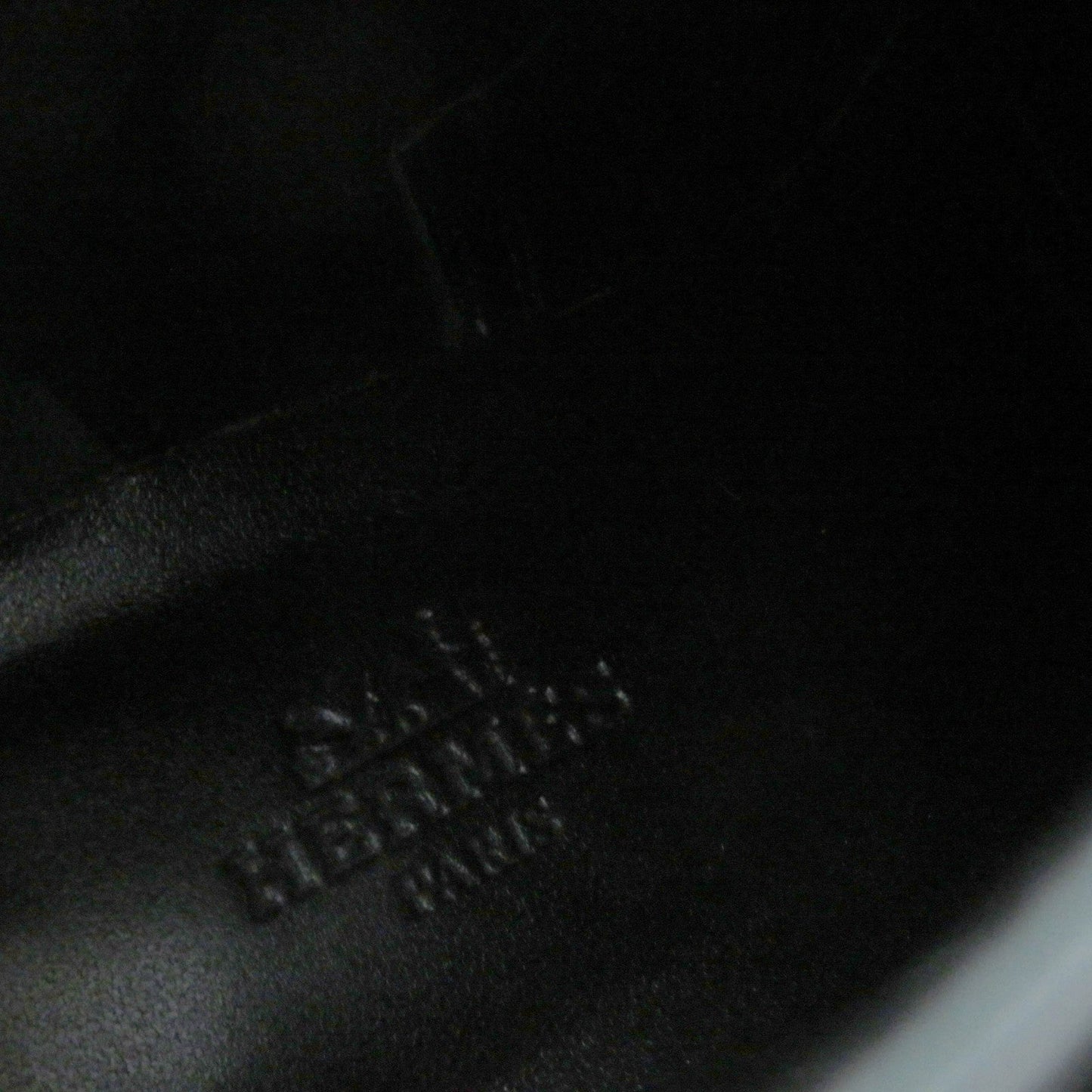 HERMES short boots leather black Saint Germain 36