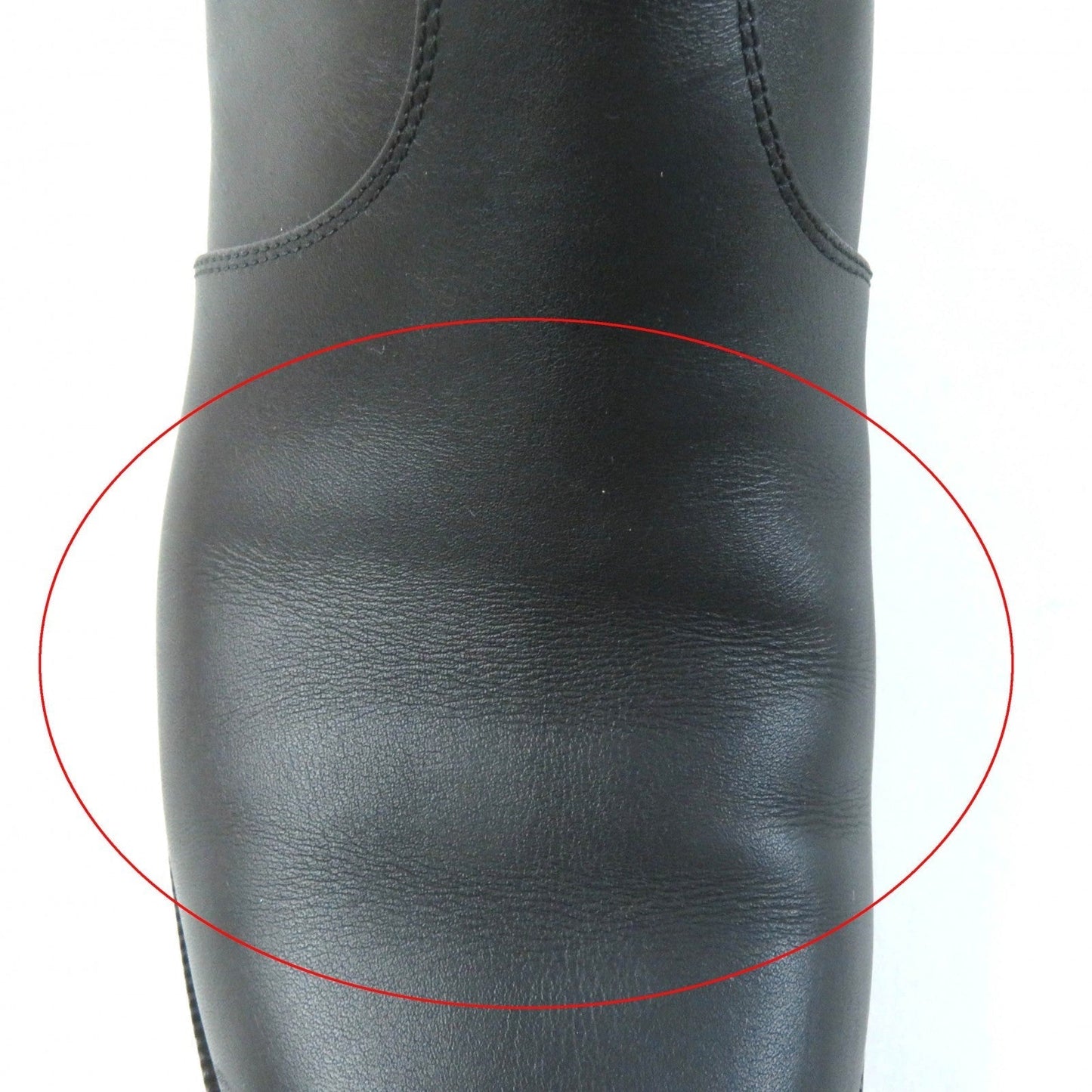 HERMES short boots leather black Saint Germain 36